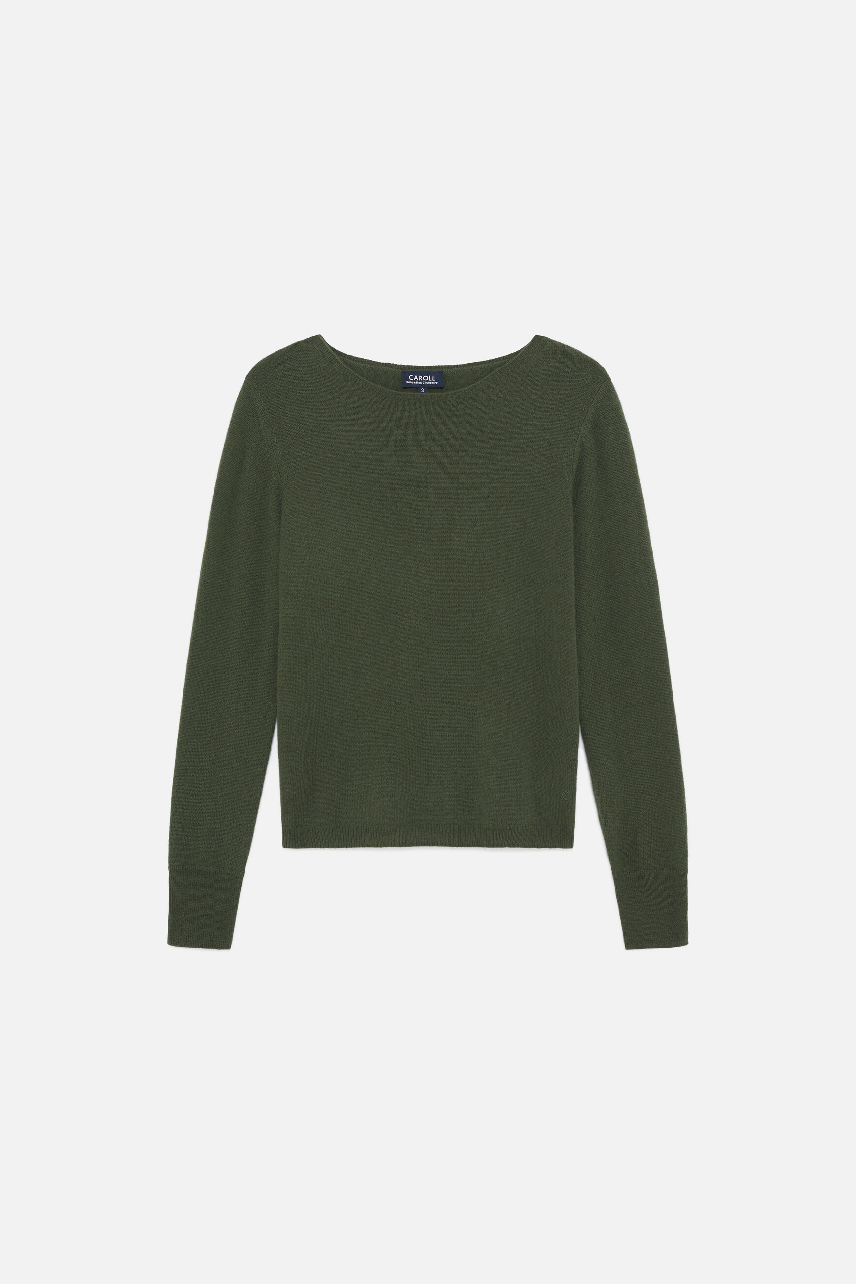 Pull mzoan 100% cachemire vert kaki femme