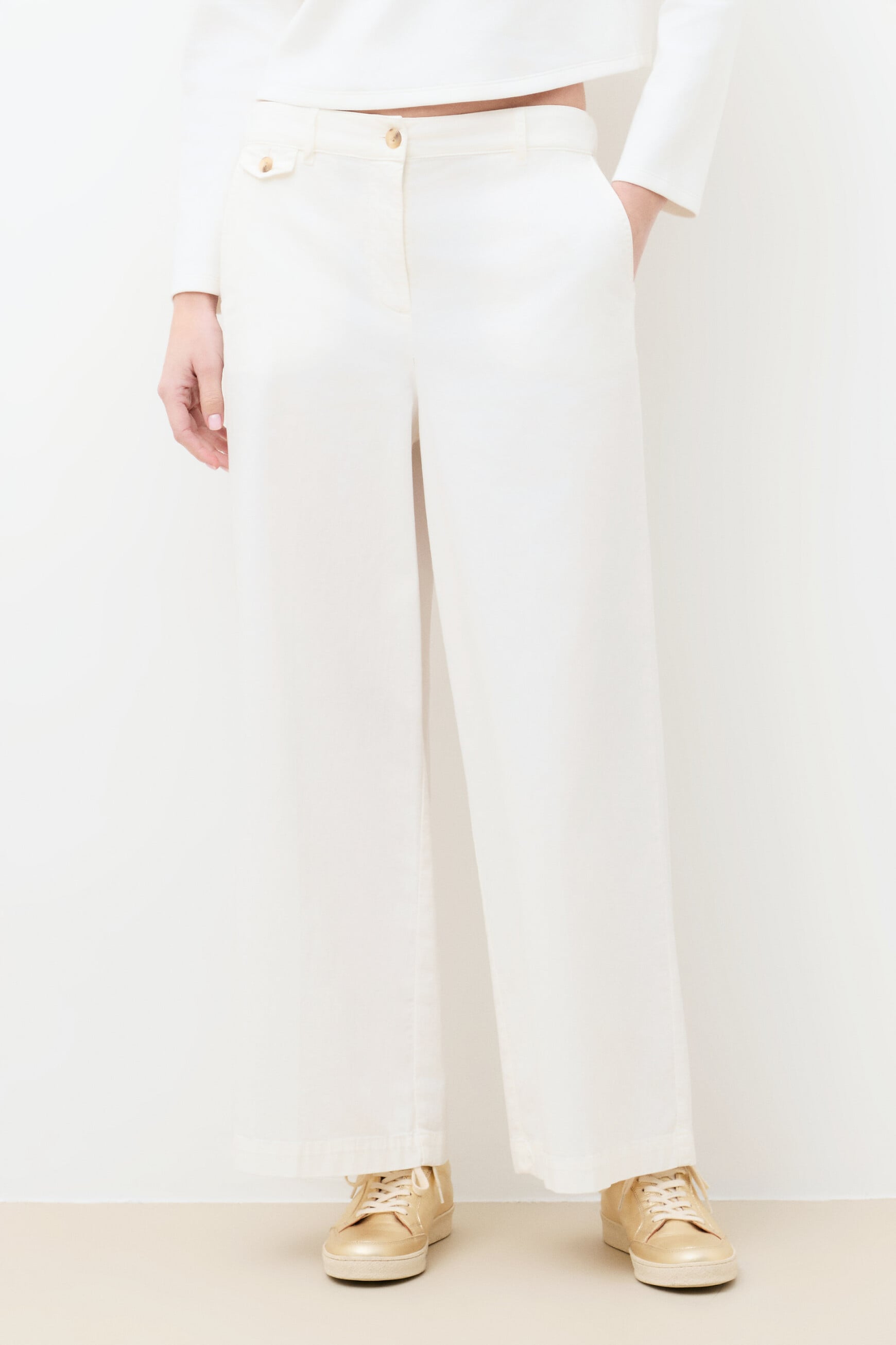 Pantalon Pandine ecru femme