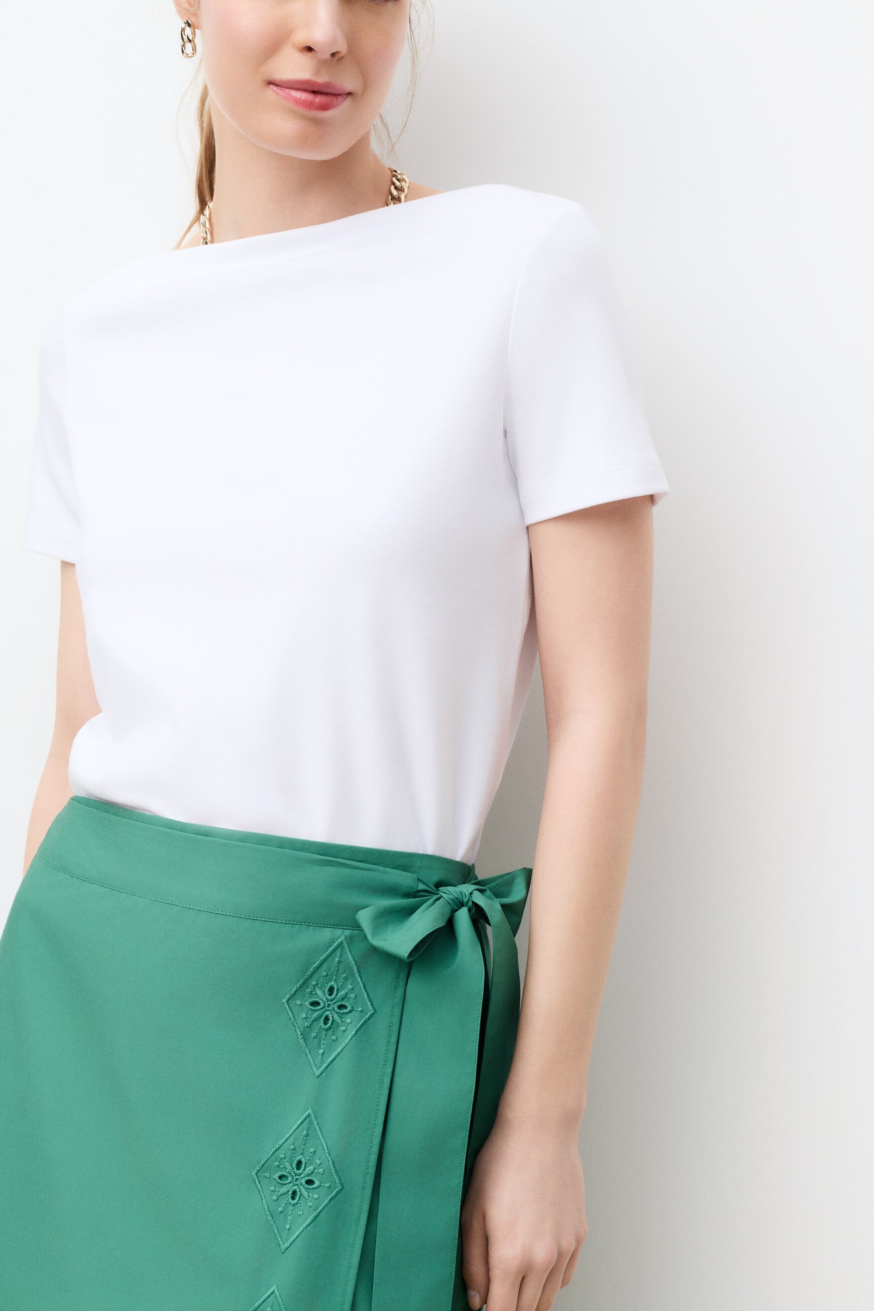 Jupe Jomy vert femme