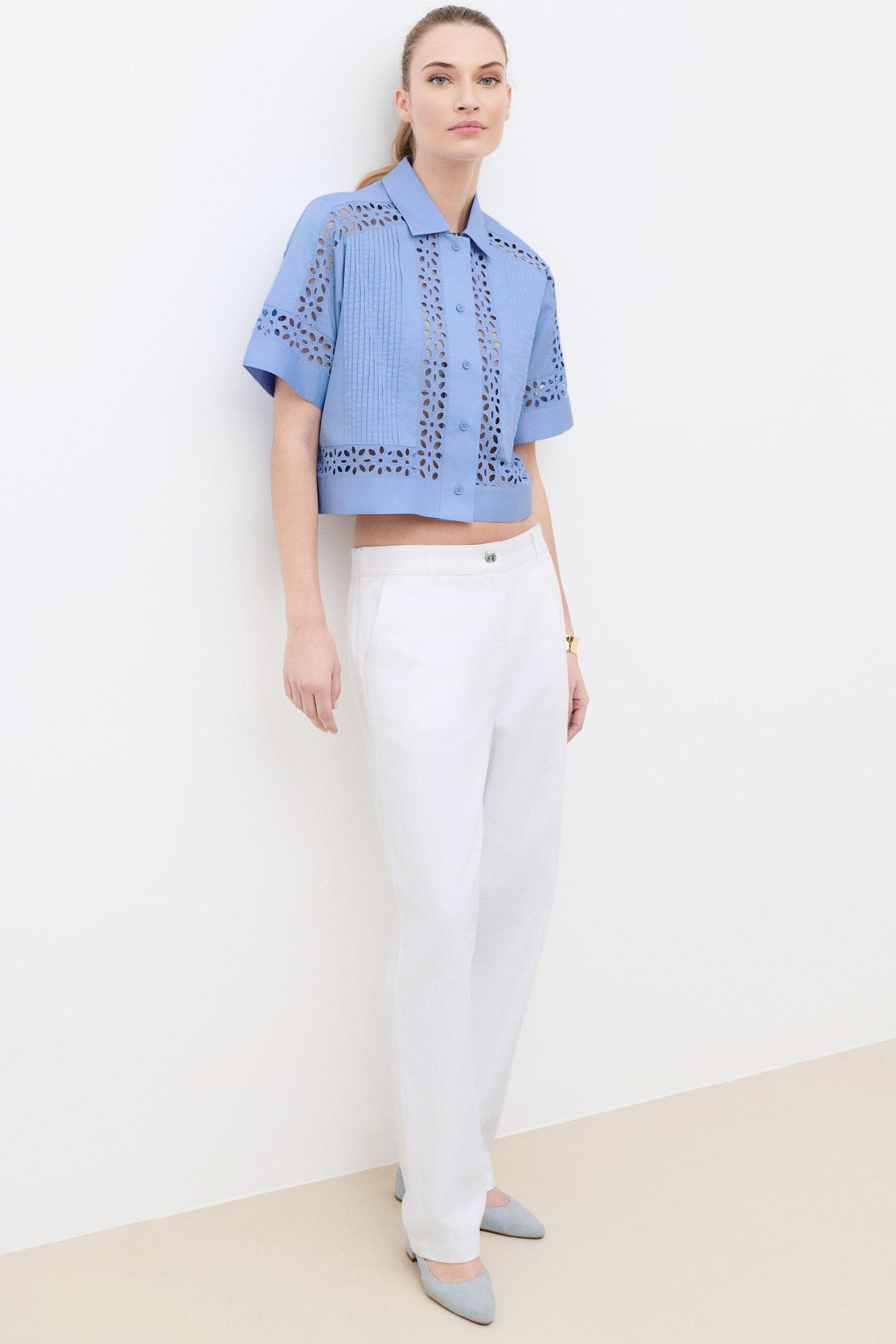 Chemise Chantilly bleu ciel femme