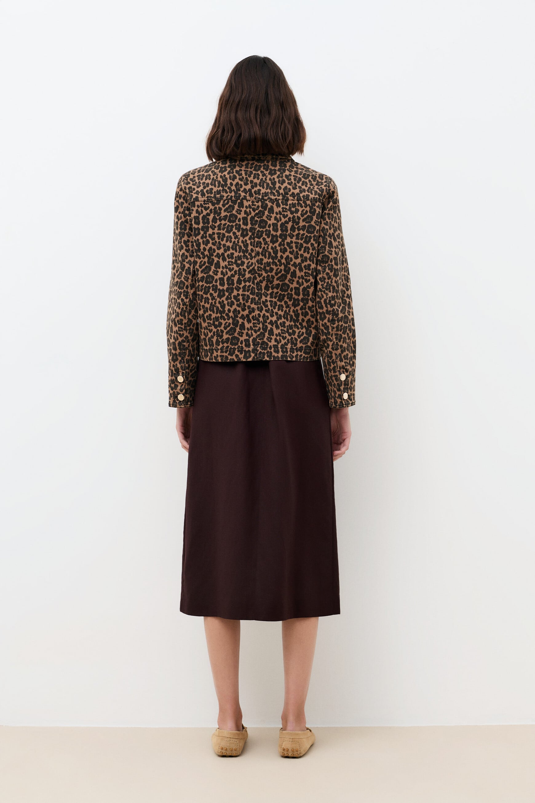 Vminatellaprint jacket light brown woman