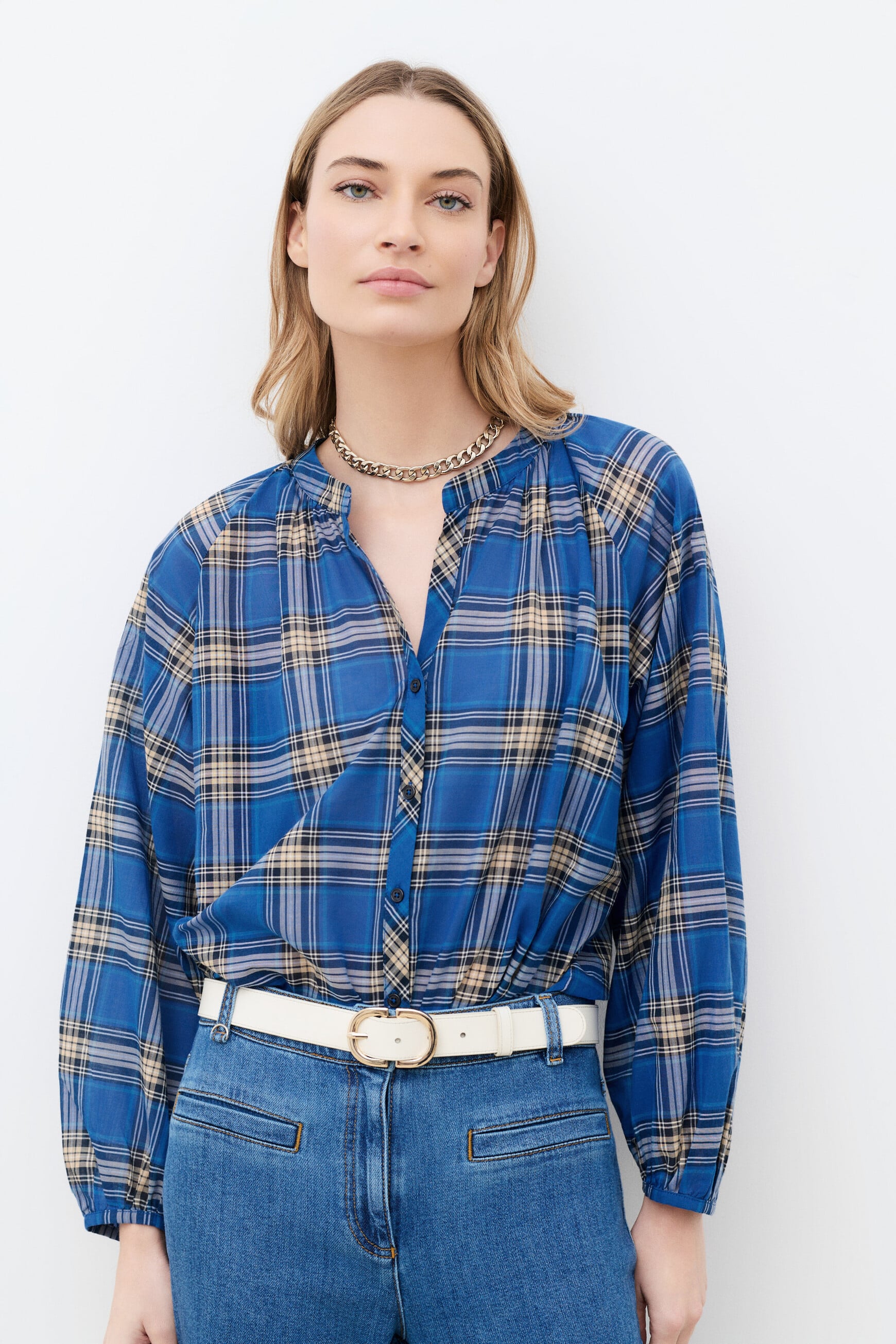 Camicia Caubia elektroblau donna