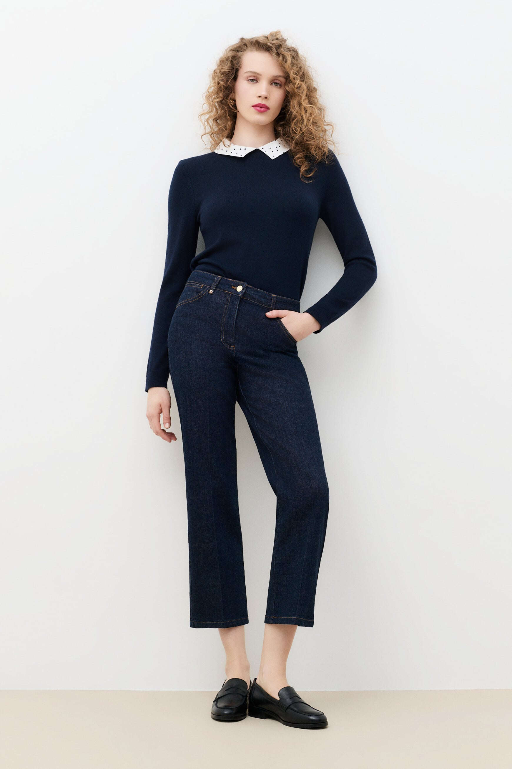 Come2 trousers raw denim woman