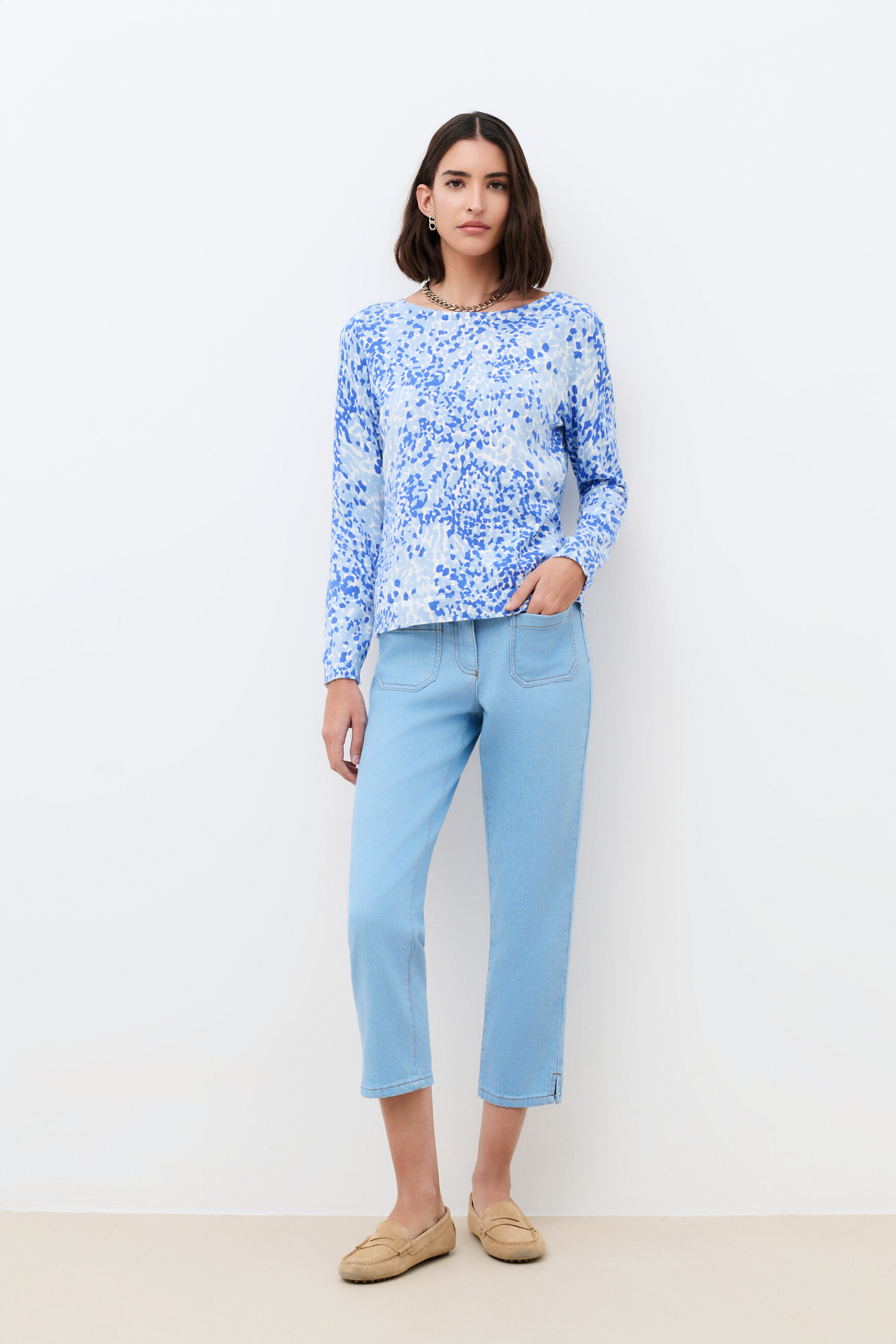 Pull Mlukas2 bleu femme