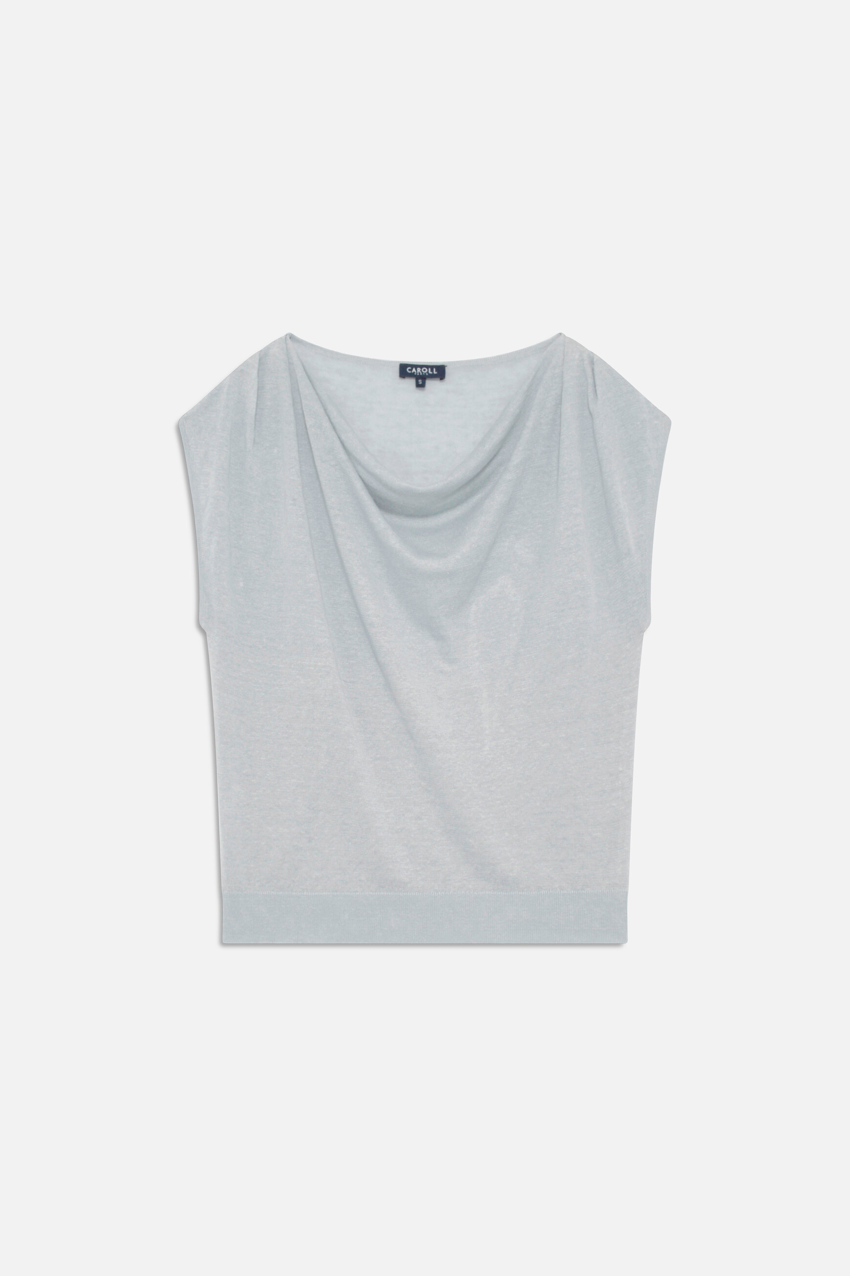Jersey Mvera 100% lino azul pastel mujer