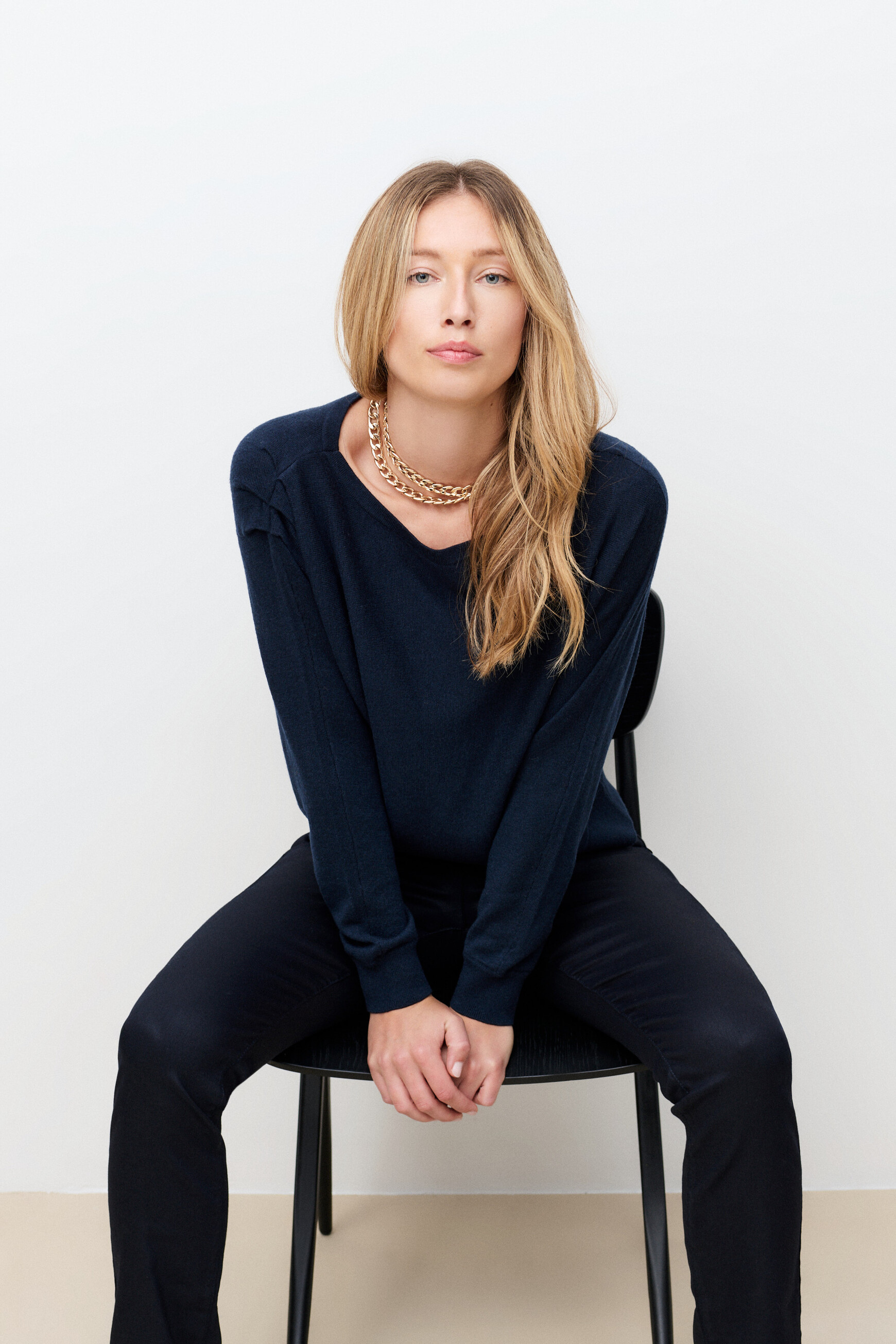 Mvaleria sweater navy blue woman