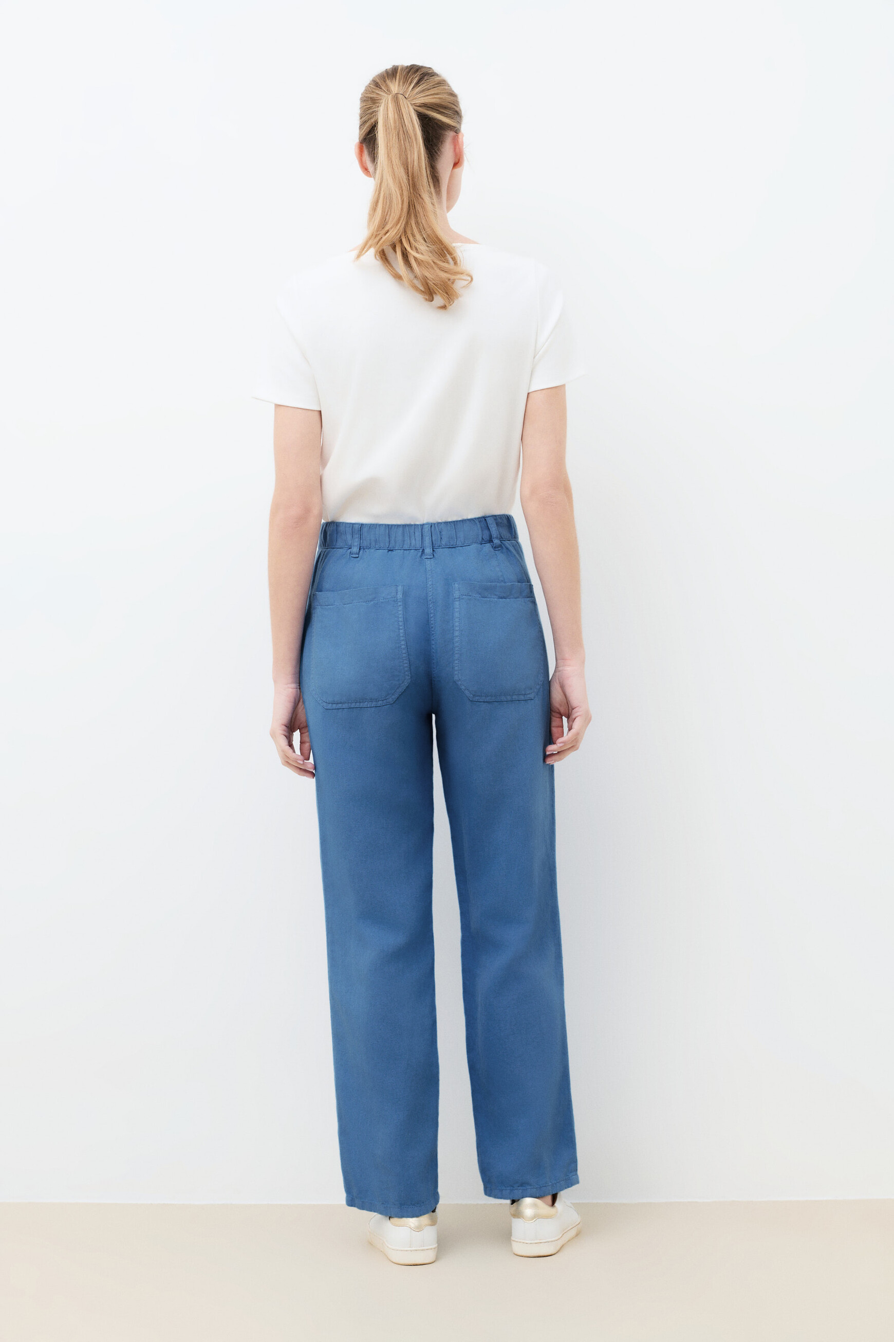 Pantalon Pygmalion2 bleu fonc&eacute; femme