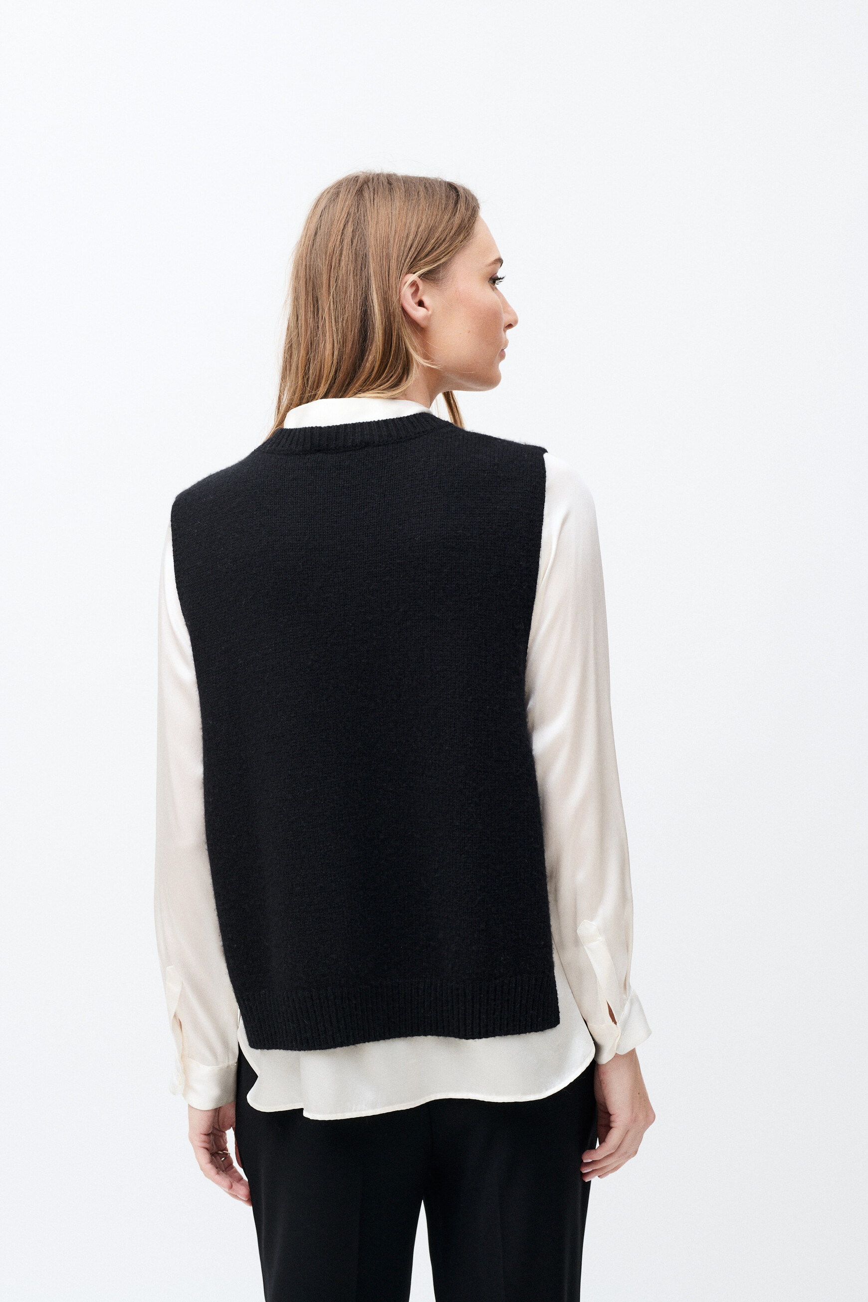 poncho hevy nero donna