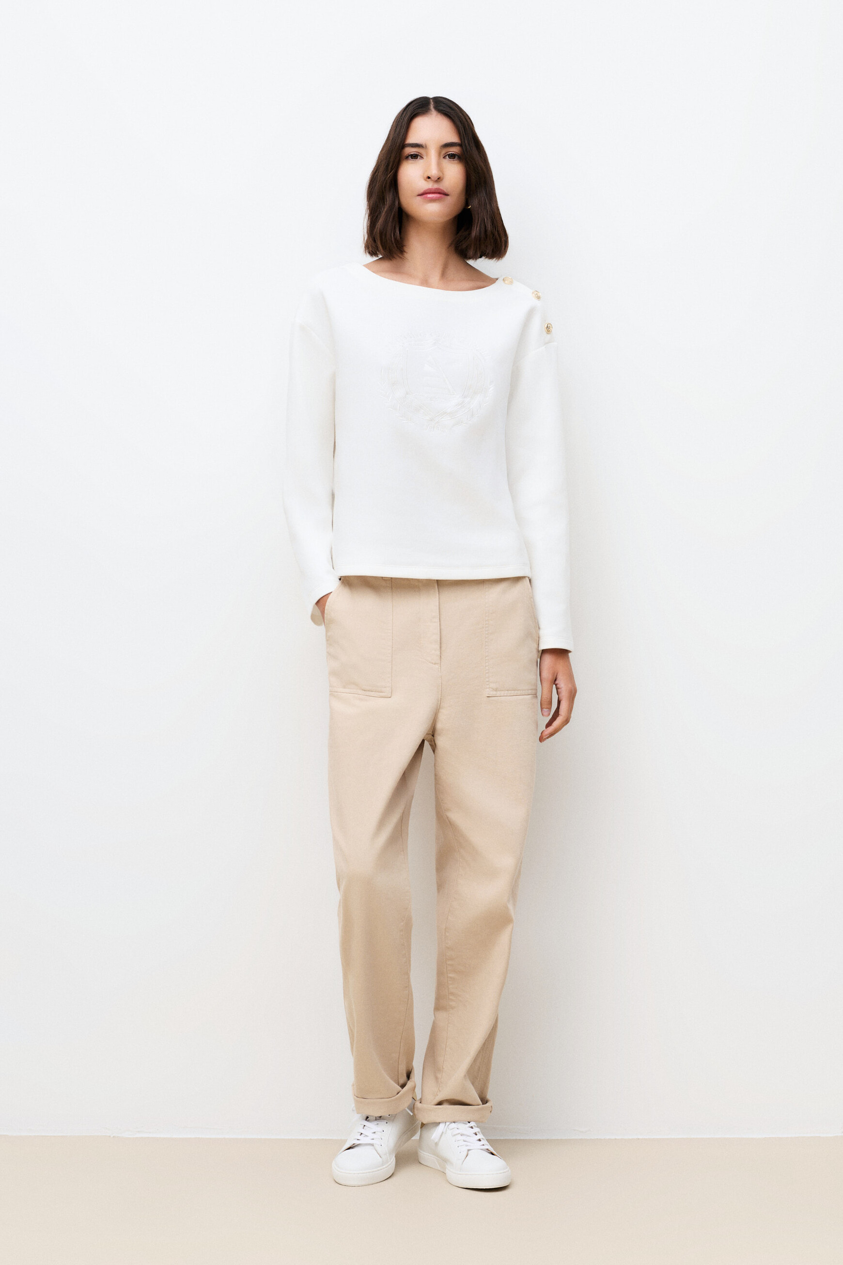 Sweatshirt Tmatys cru mulher