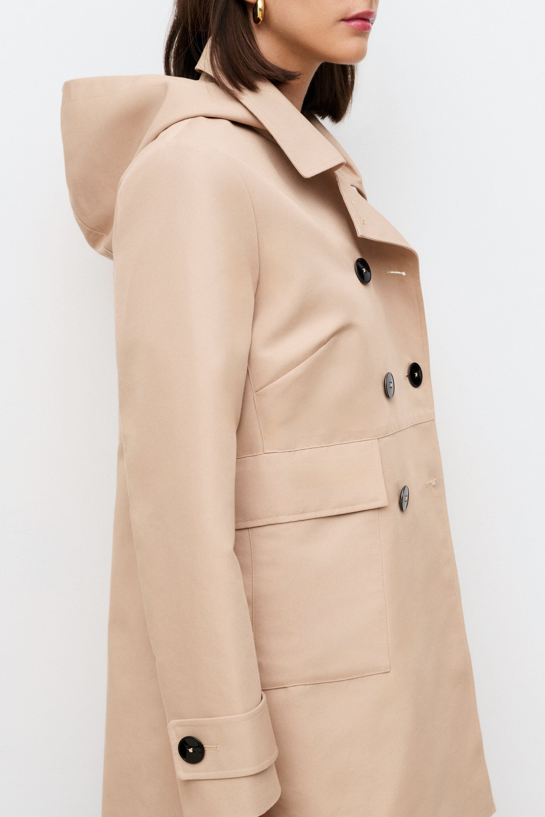 Cappotto Glamour sabbia donna