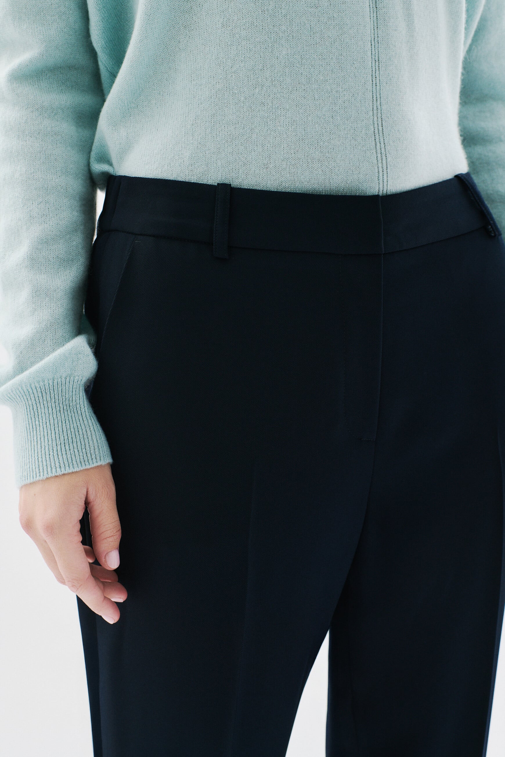 Hochgeschnittene Hose Pgust marineblau damen