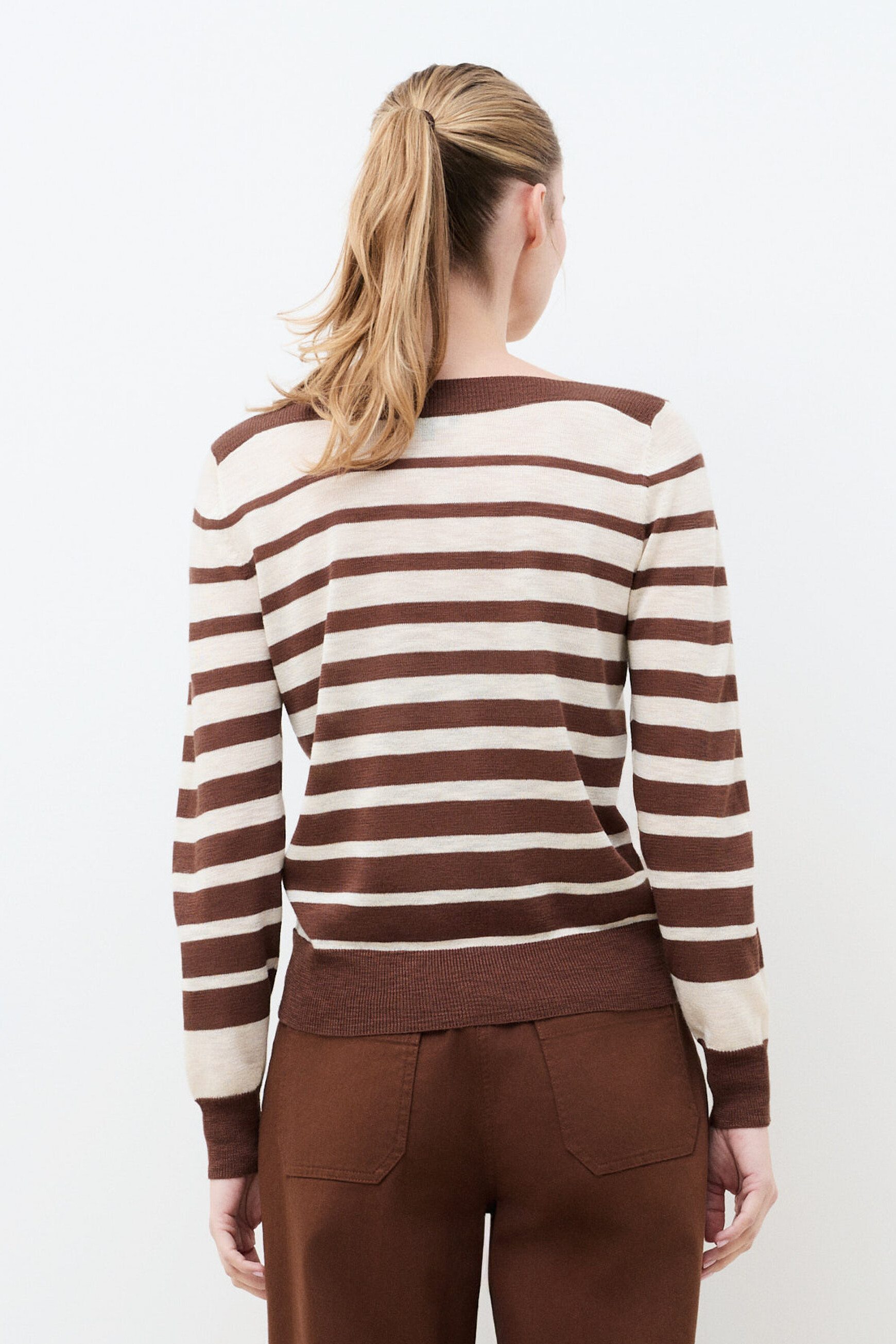 Pull Mwallis marron femme