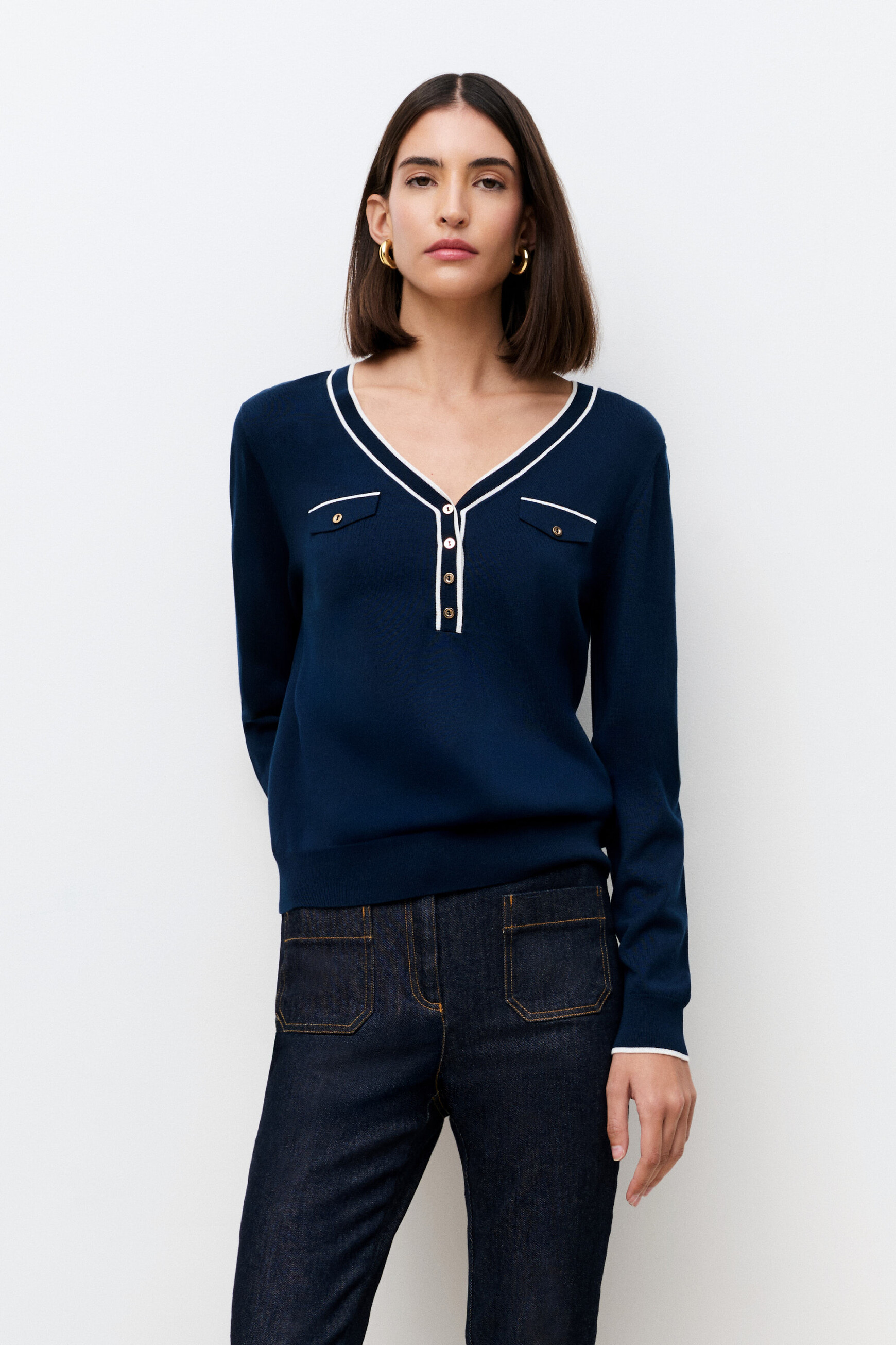 Mcharlotte sweater navy blue woman