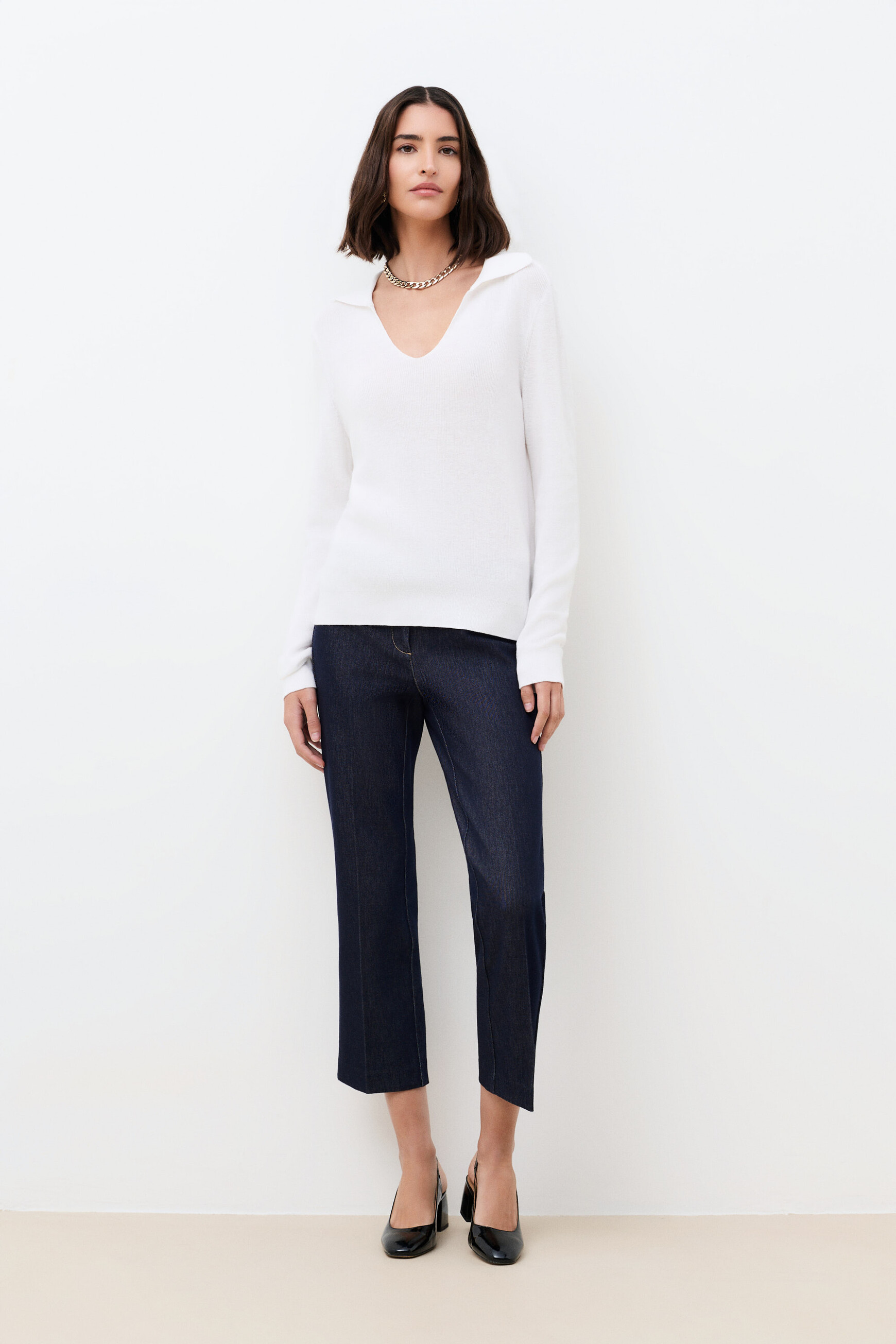 Jersey Maiwen blanco mujer