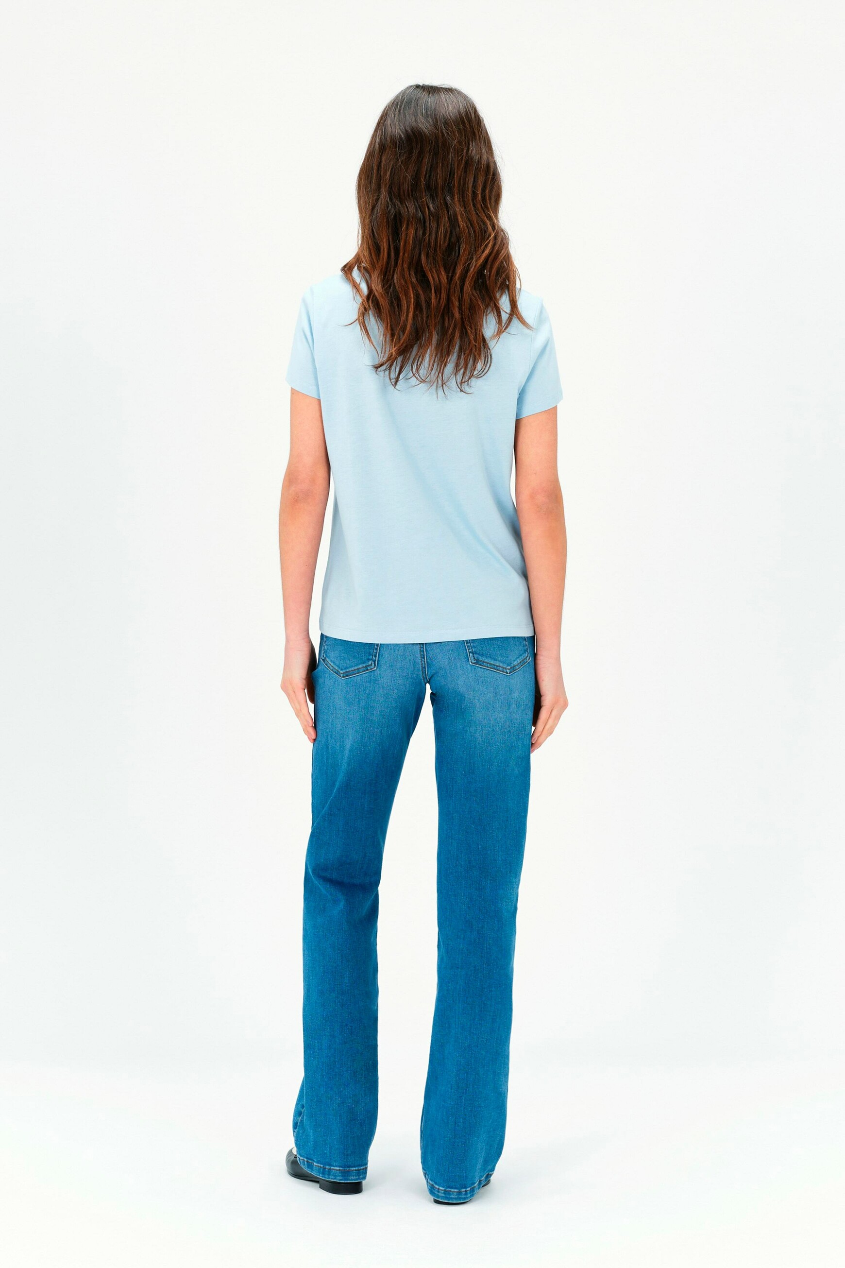 T-shirt Toutes &agrave; l'&eacute;cole Taxime house denim stone vrouw