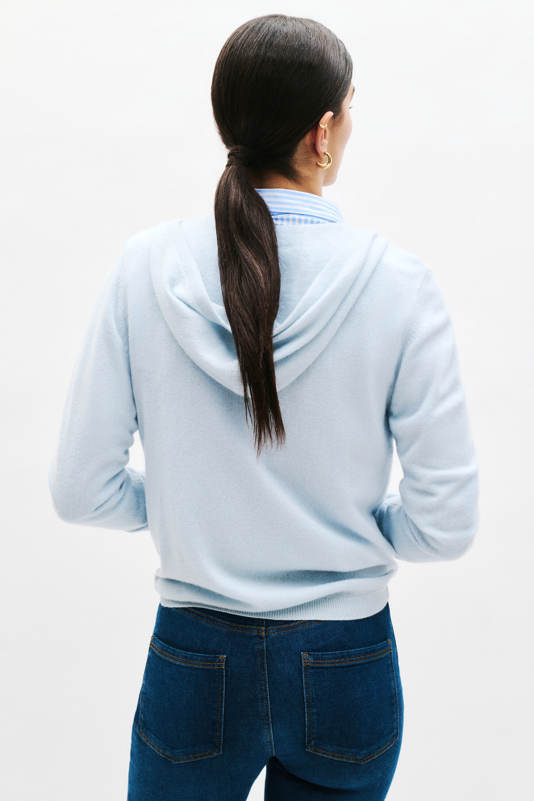 Chaleco basila azul cielo mujer
