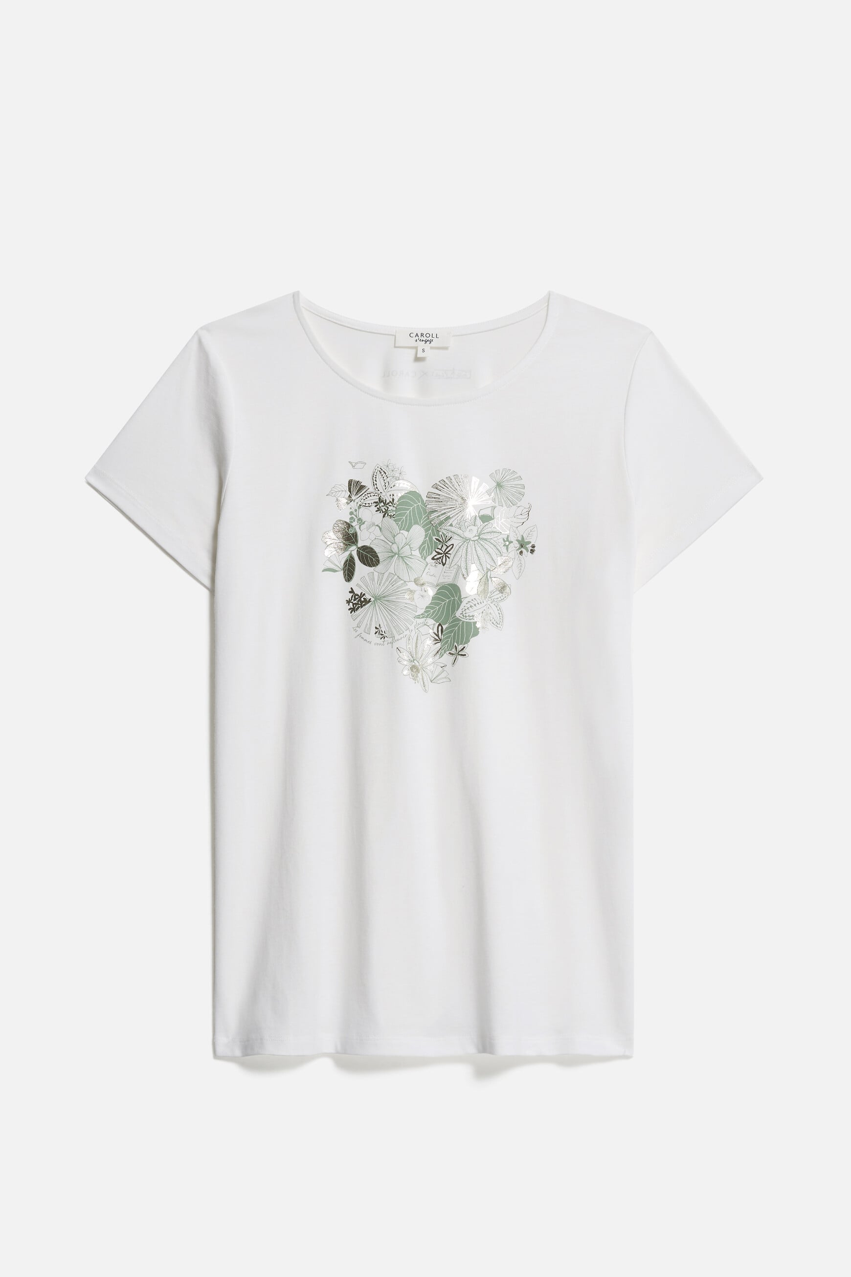 T-shirt toutes &agrave; l'&eacute;cole taxime heart blanc femme