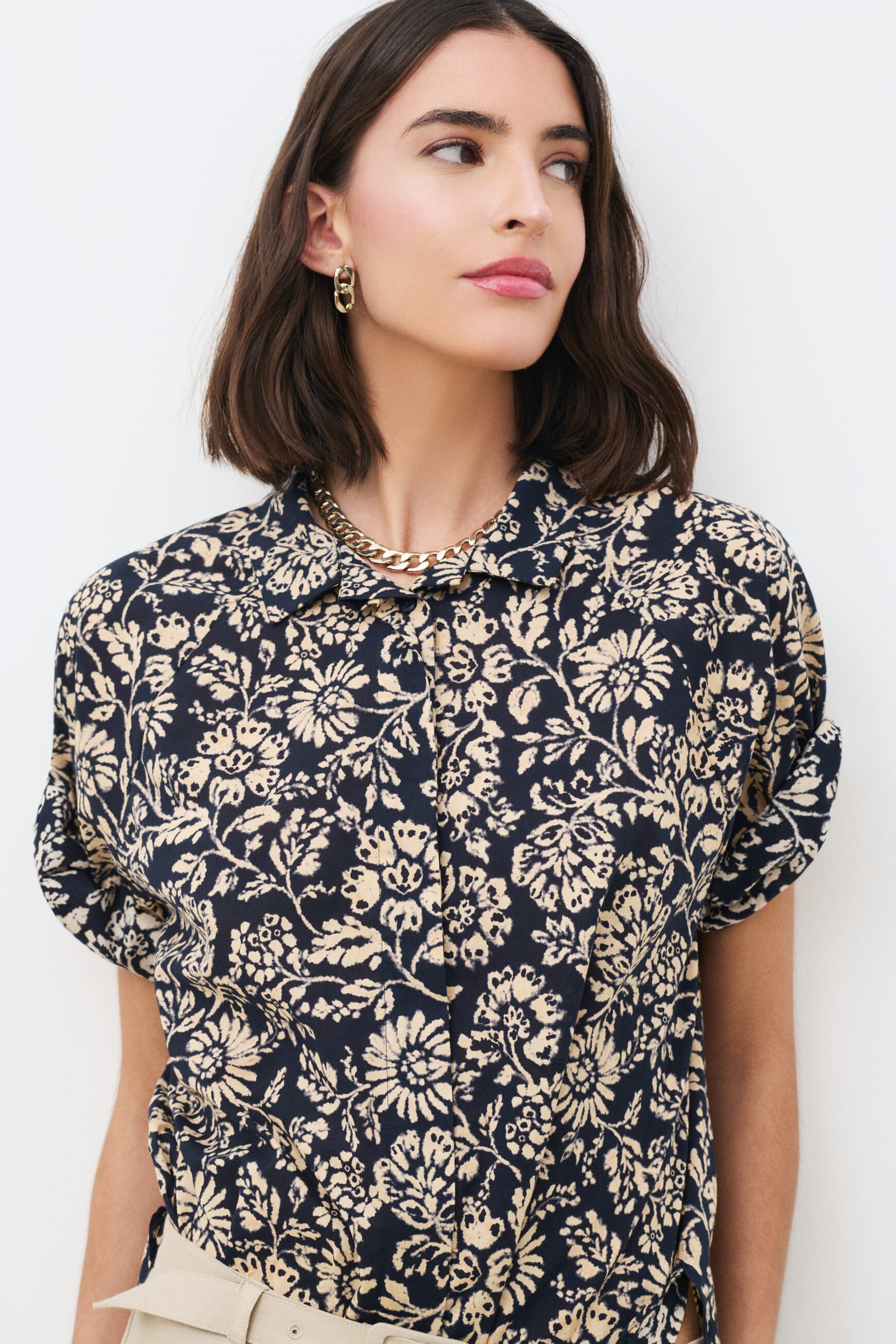 Camisa Zelly azul-marinho mulher