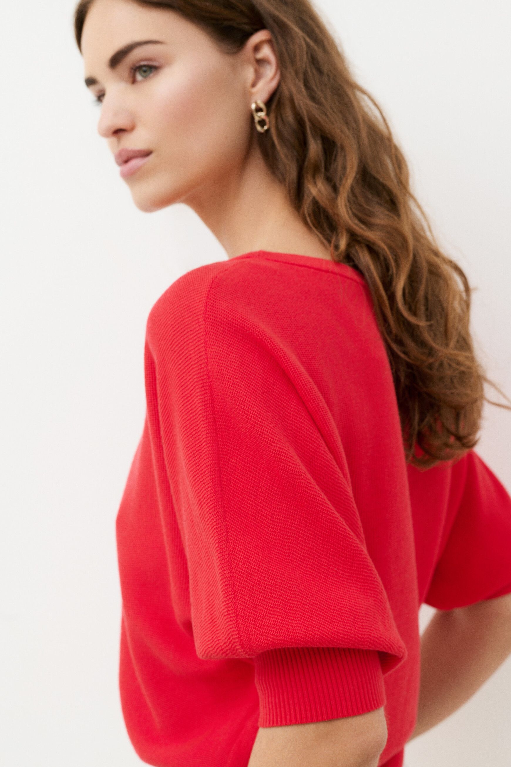 Pull joan oversize rouge femme