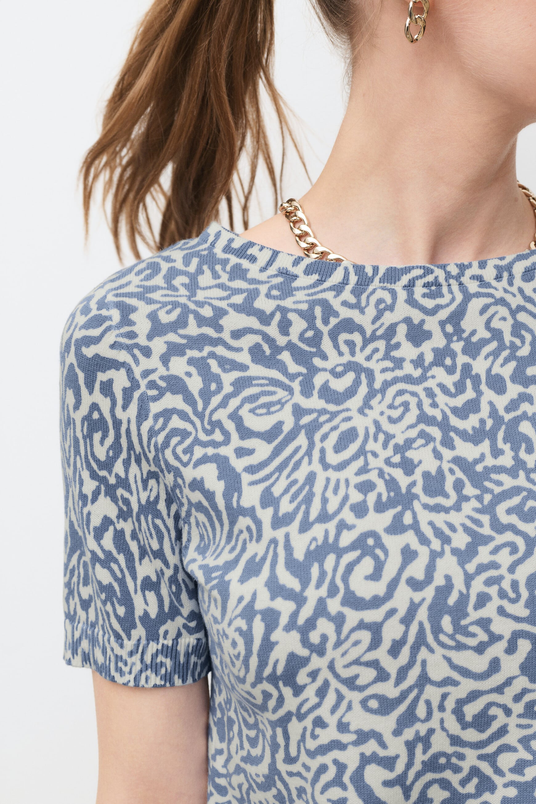 Pull Mlisa bleu gris femme