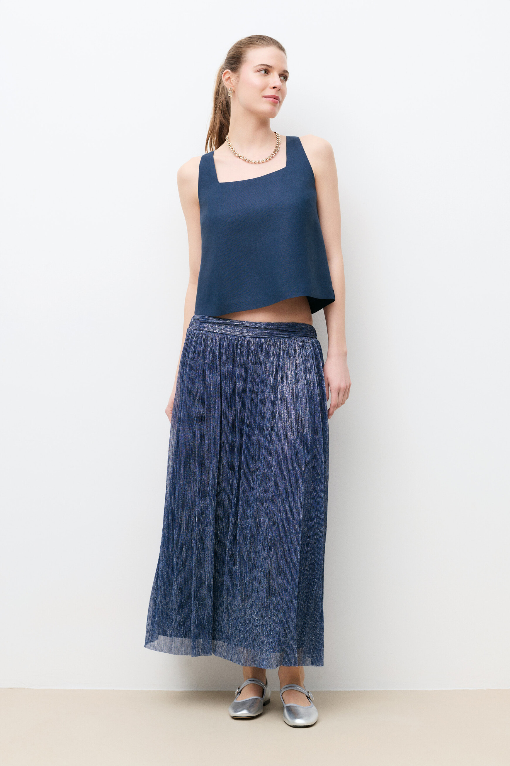 Falda Jguestie azul oscuro mujer