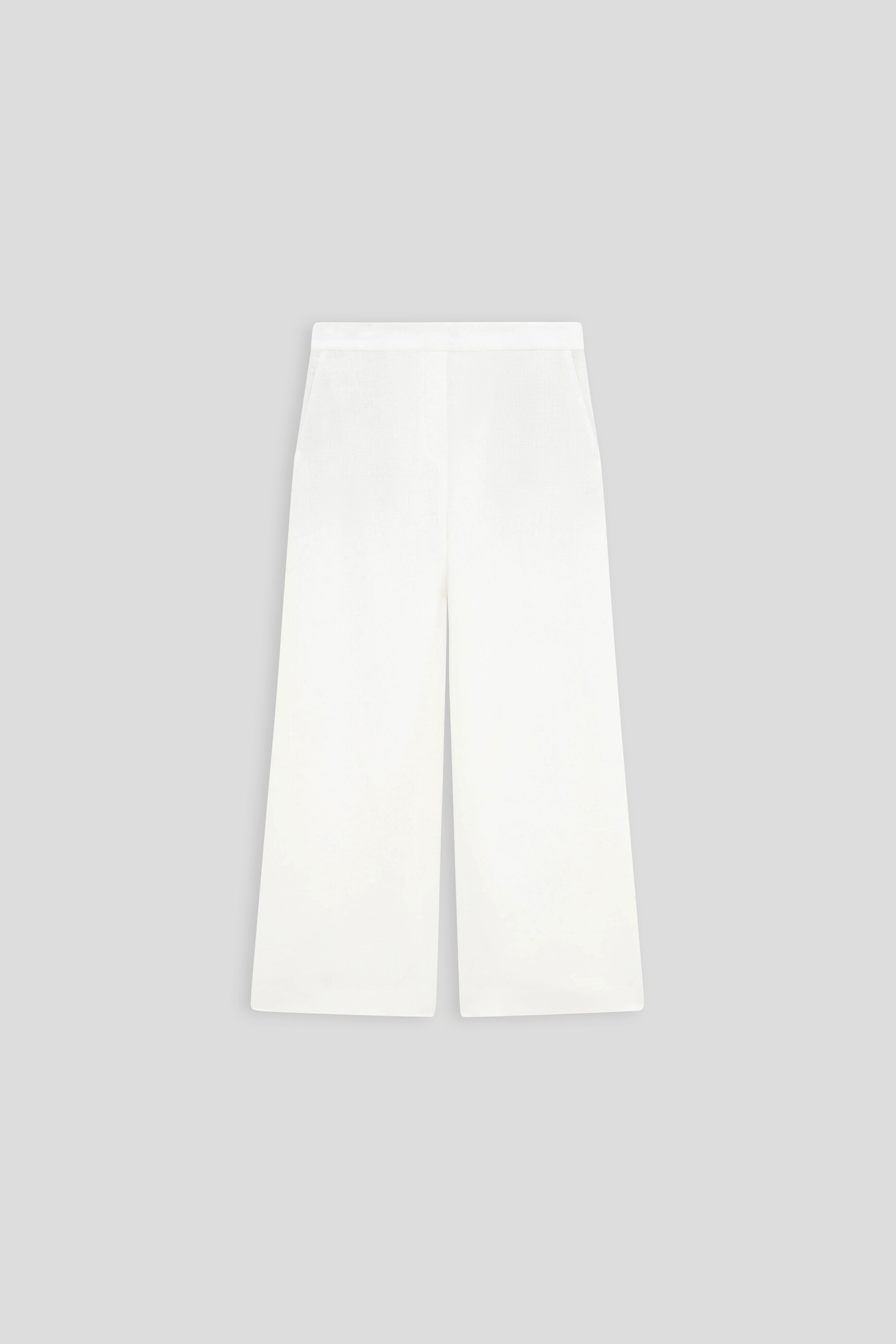 Pantalon pandi 100% lin blanc femme