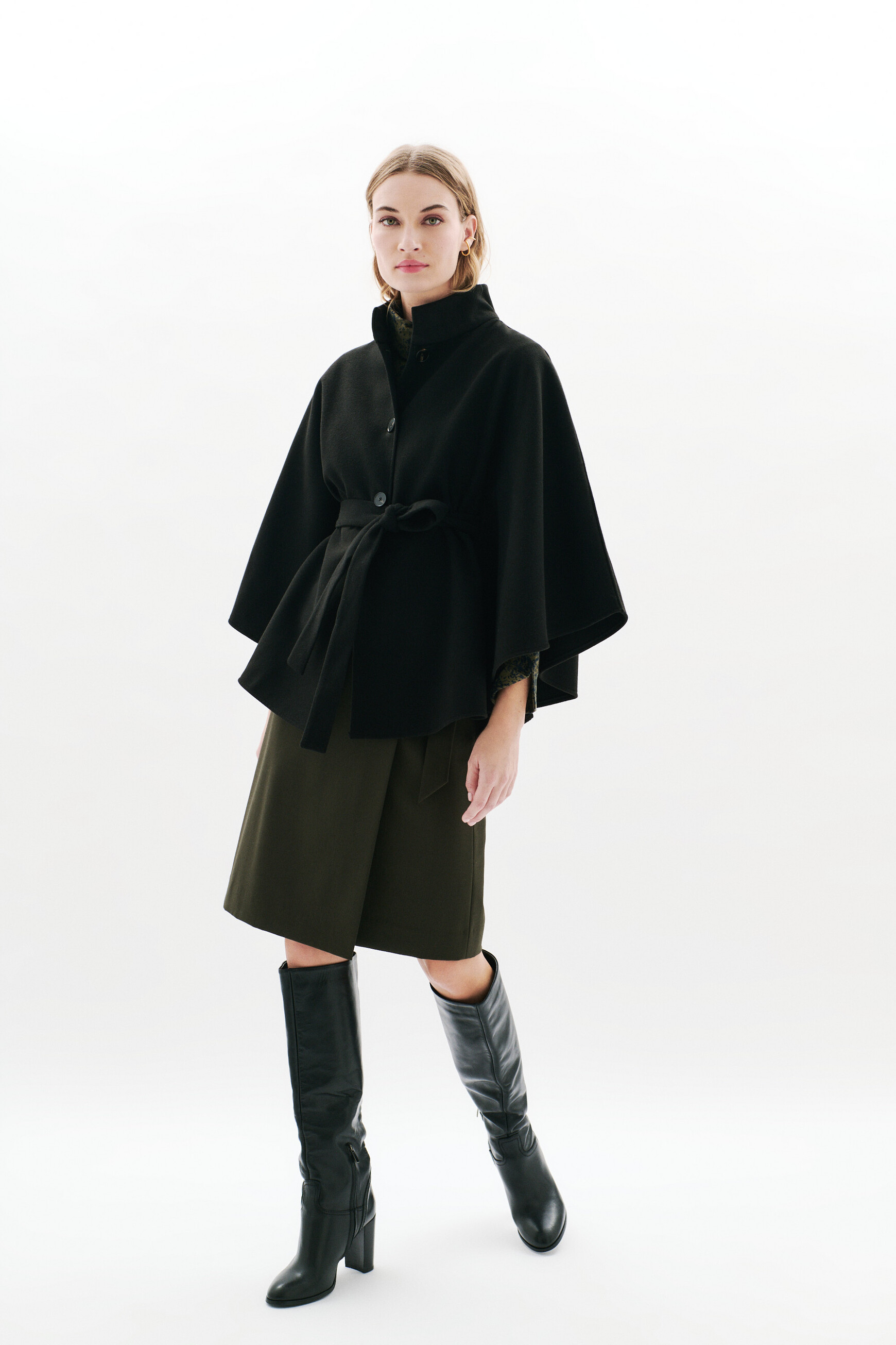 Poncho Hacaro noir femme