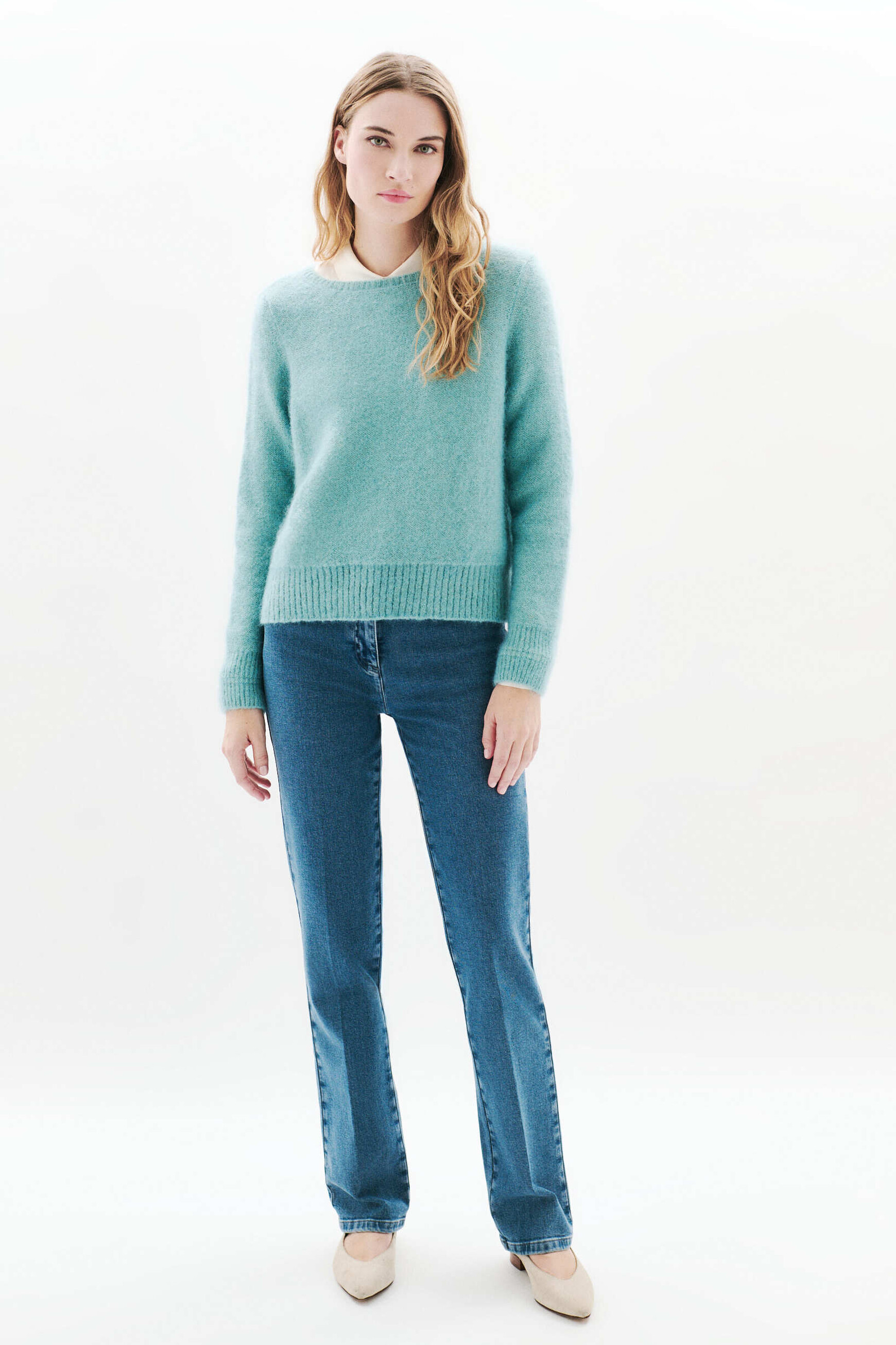 Pull Stephano bleu gris femme