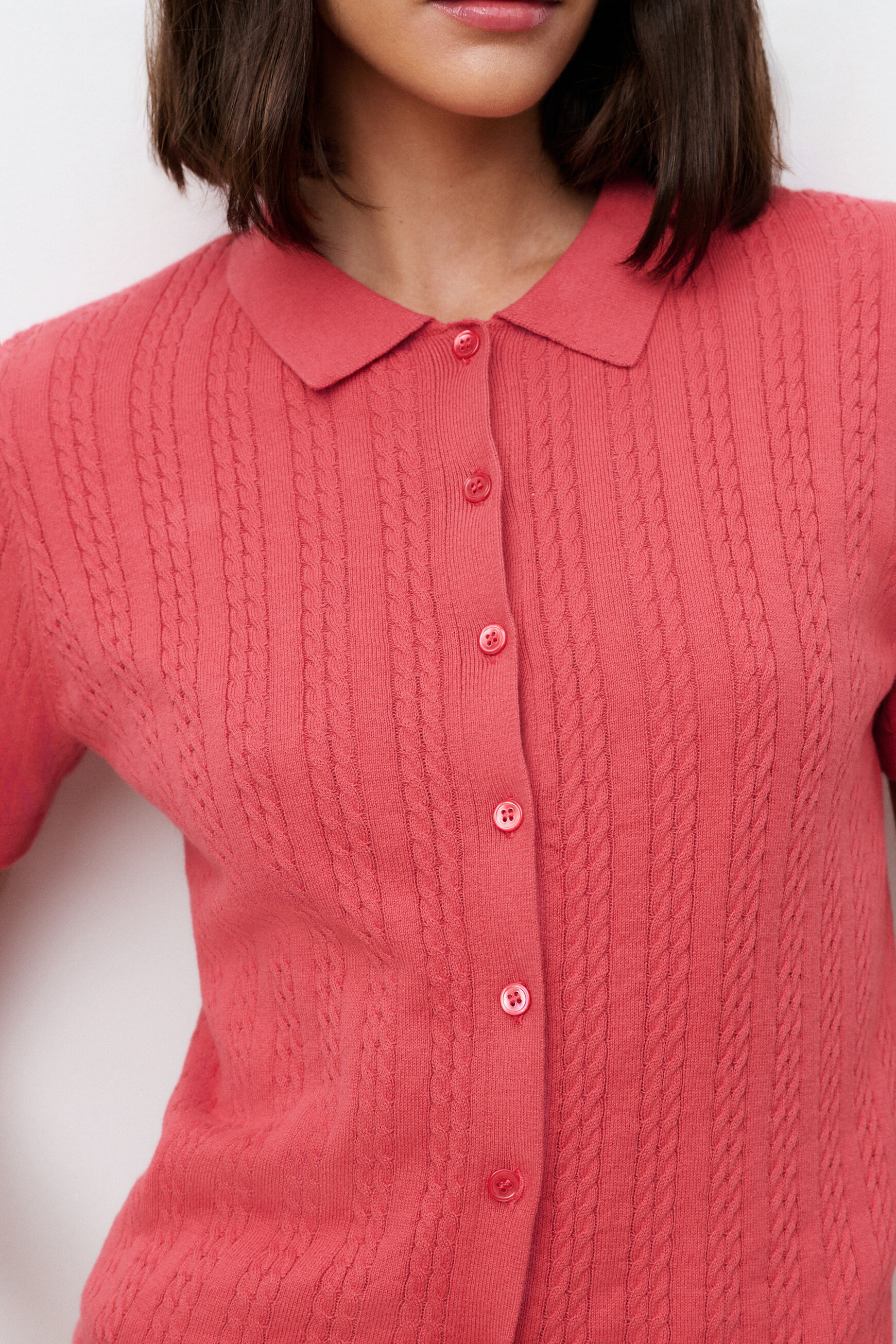 Pull Barbara rose framboise femme