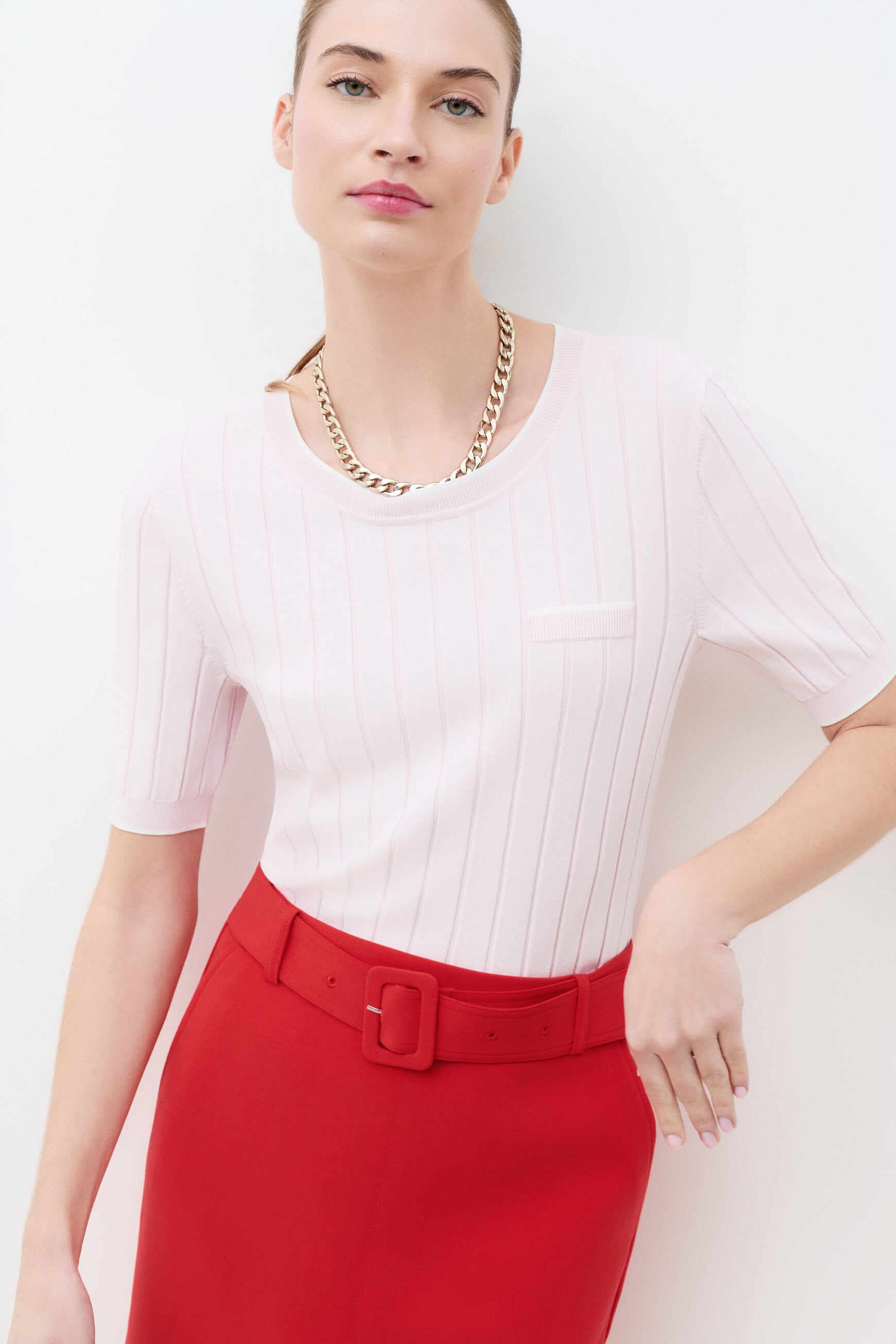 Pull Camilla rose clair femme