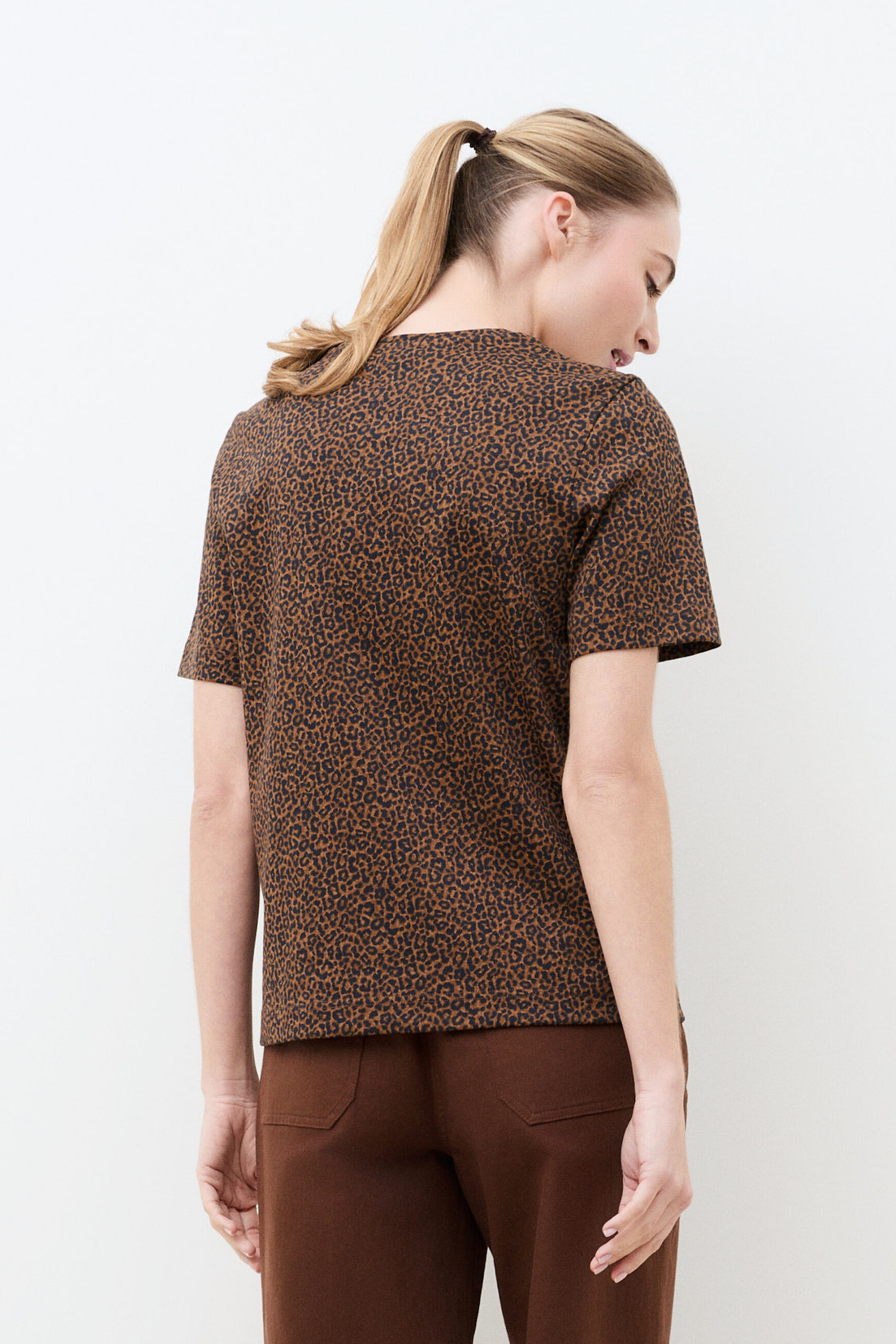 T-shirt Thugo-Leo marron femme