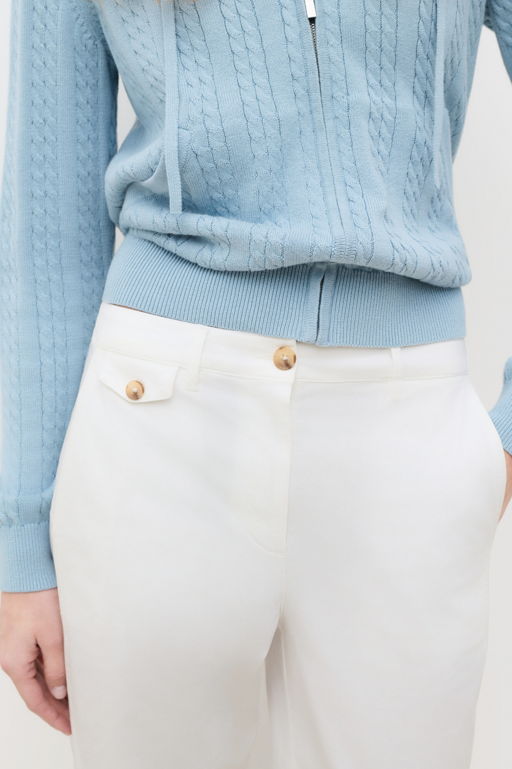 Trousers Perseo ecru woman