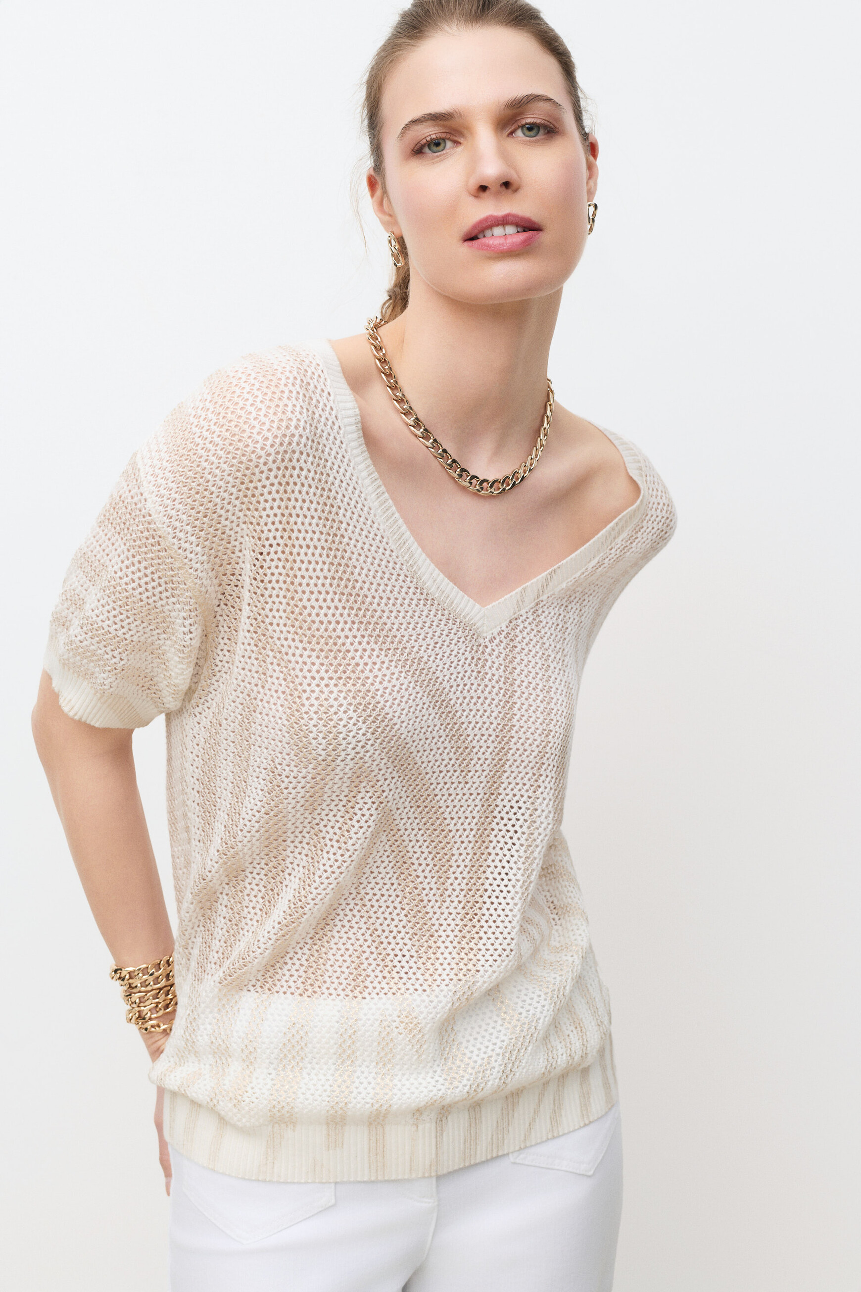 Pull Miami2 couleur or femme