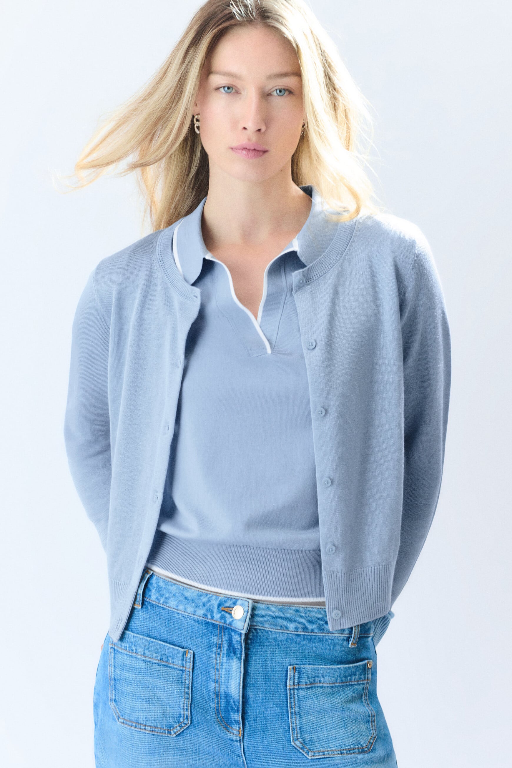 Gilet Mcallie bleu ciel femme
