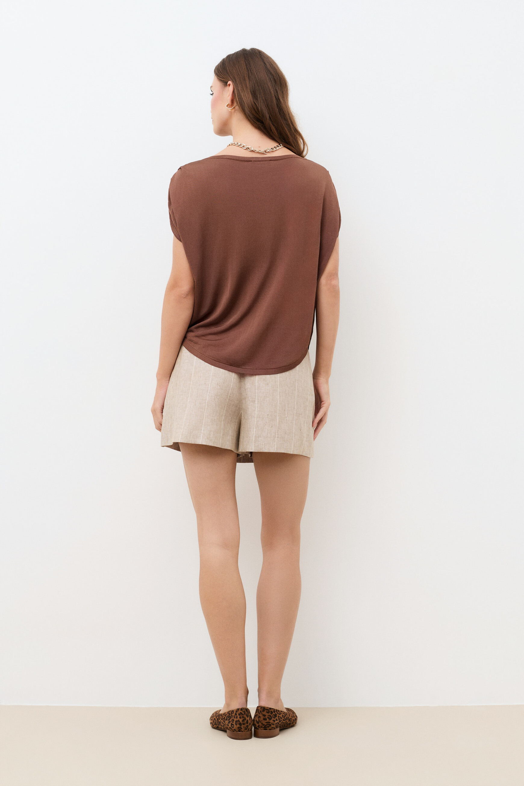 Pull Debbie marron femme