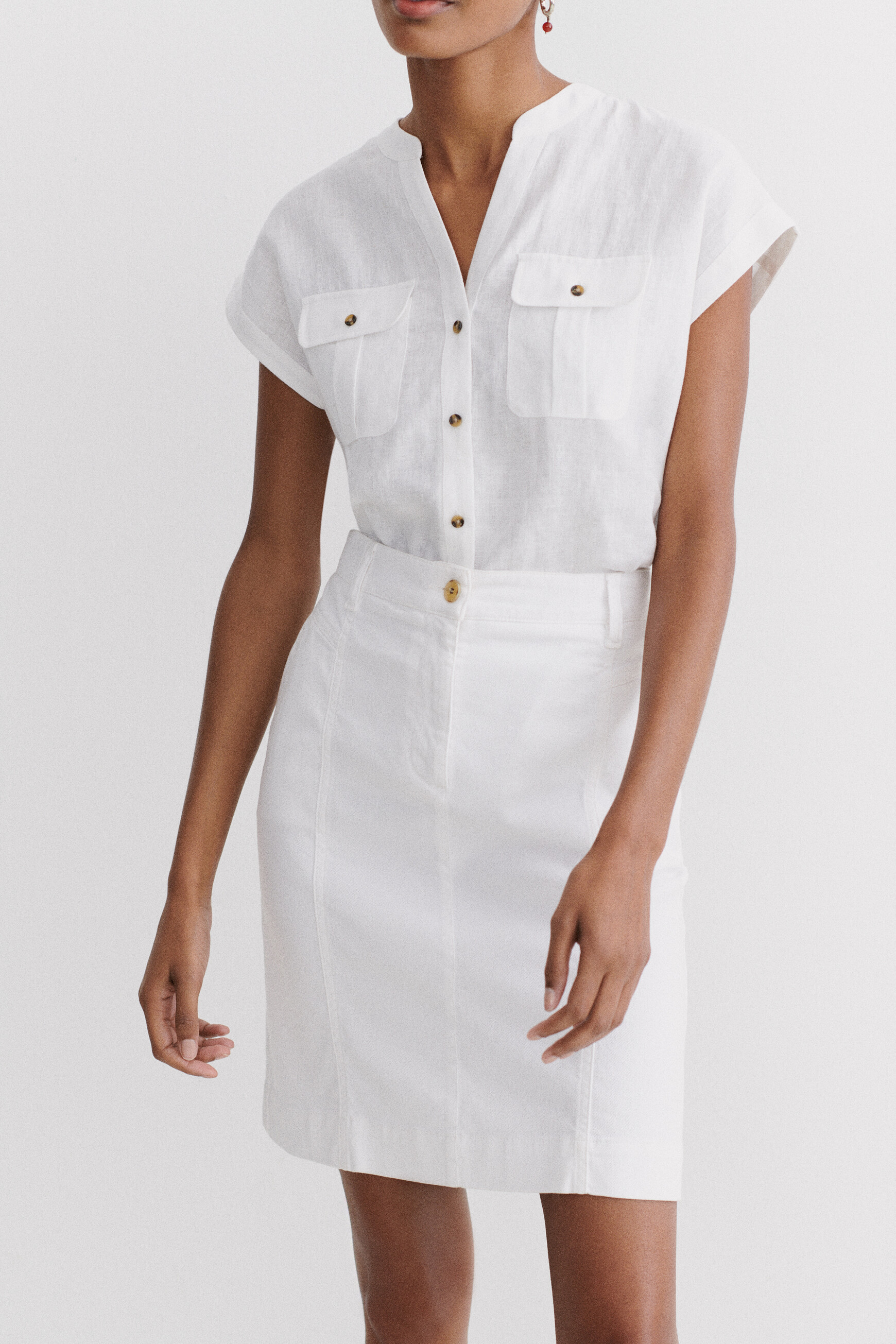 Jupe lazuna b blanc femme