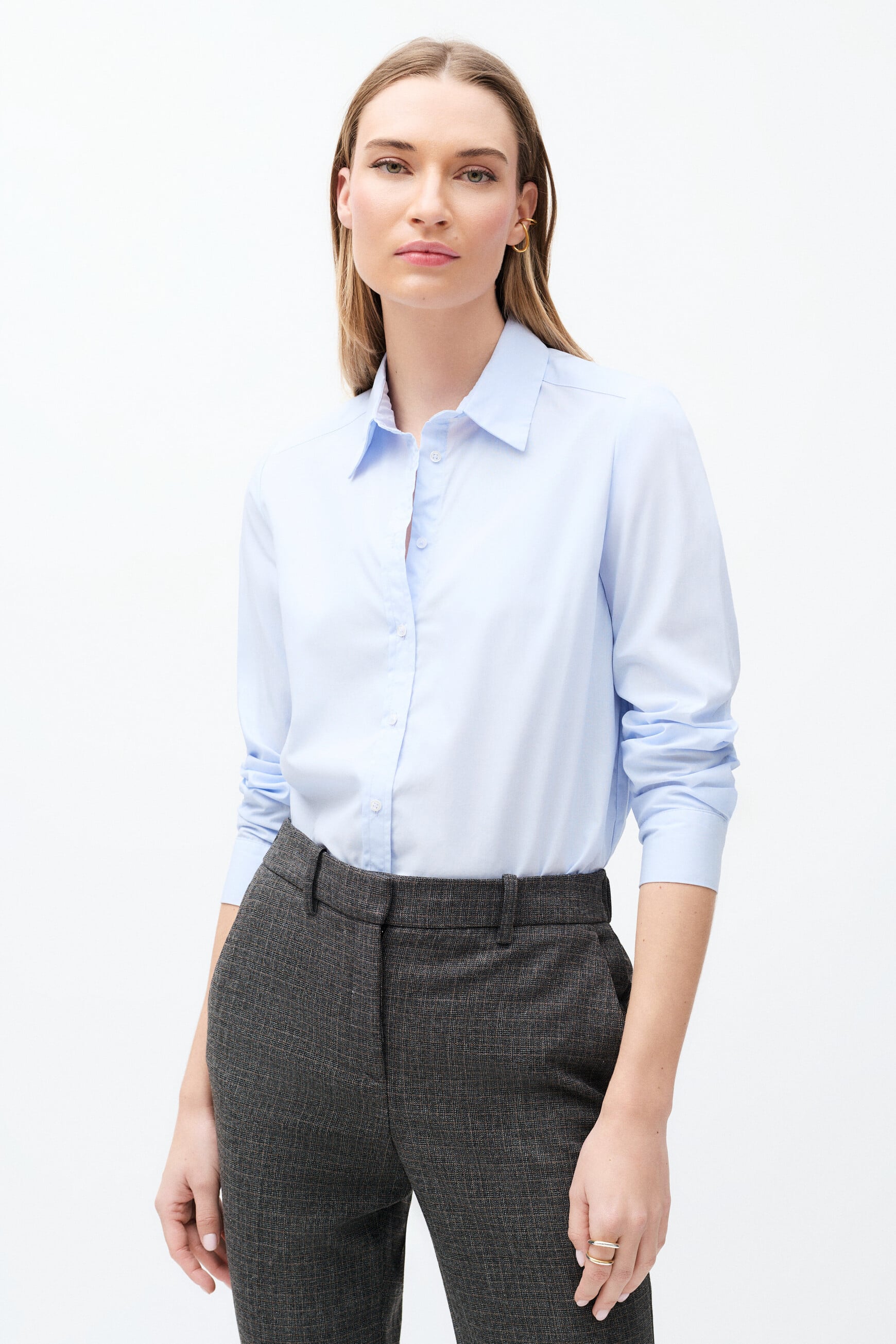 Chemise cbrenda2 bleu clair femme