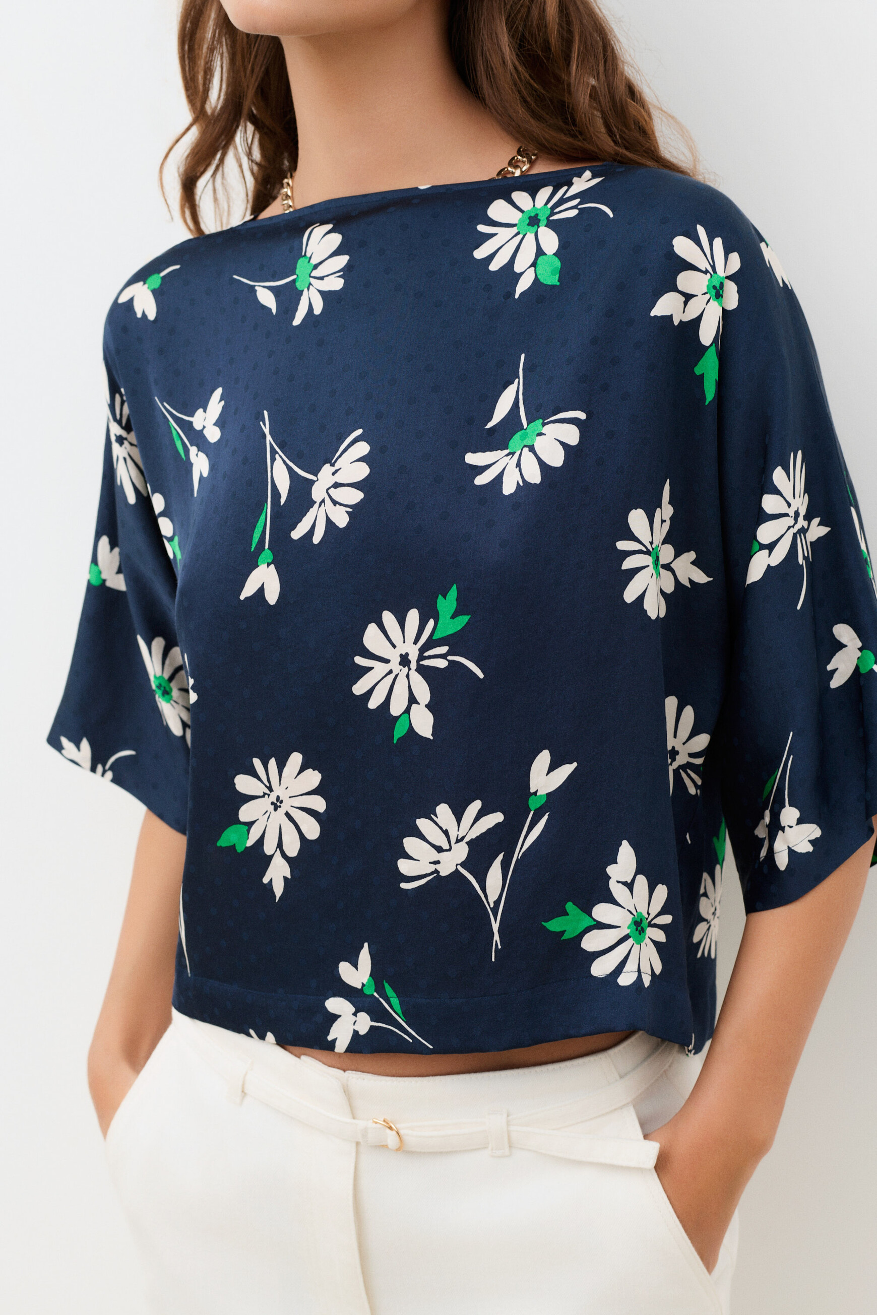 Camicia Cscarf blu navy donna