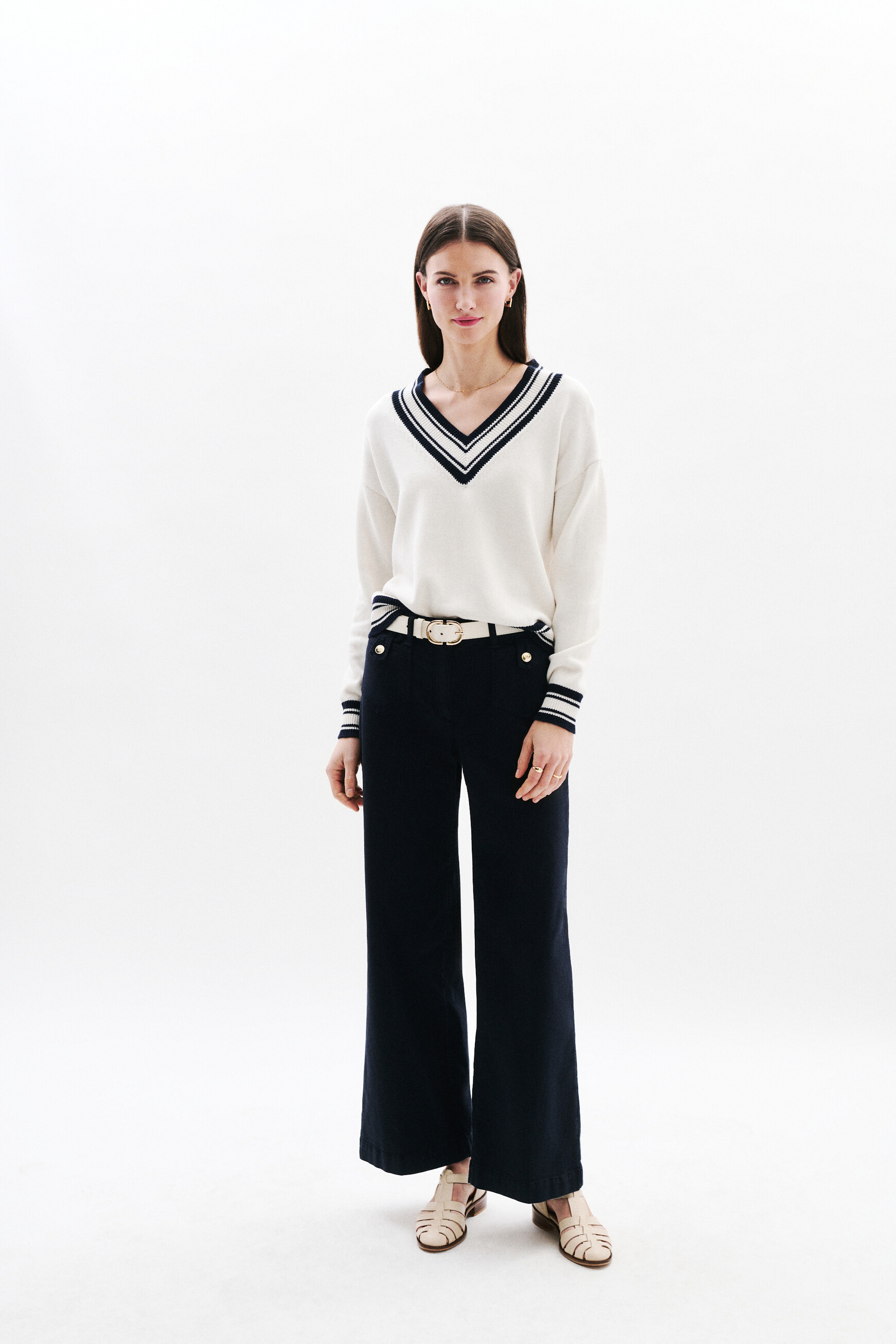 Pull Mscott ecru femme