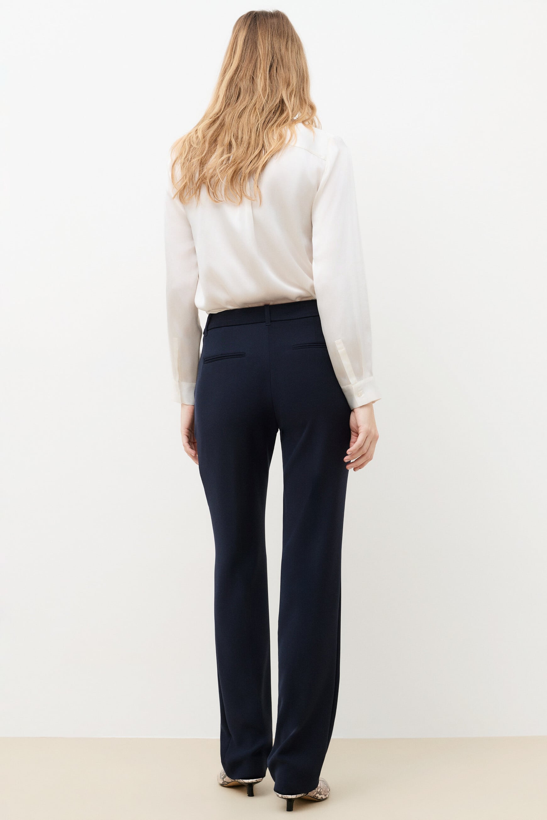 Pantalon pclement bleu marine femme