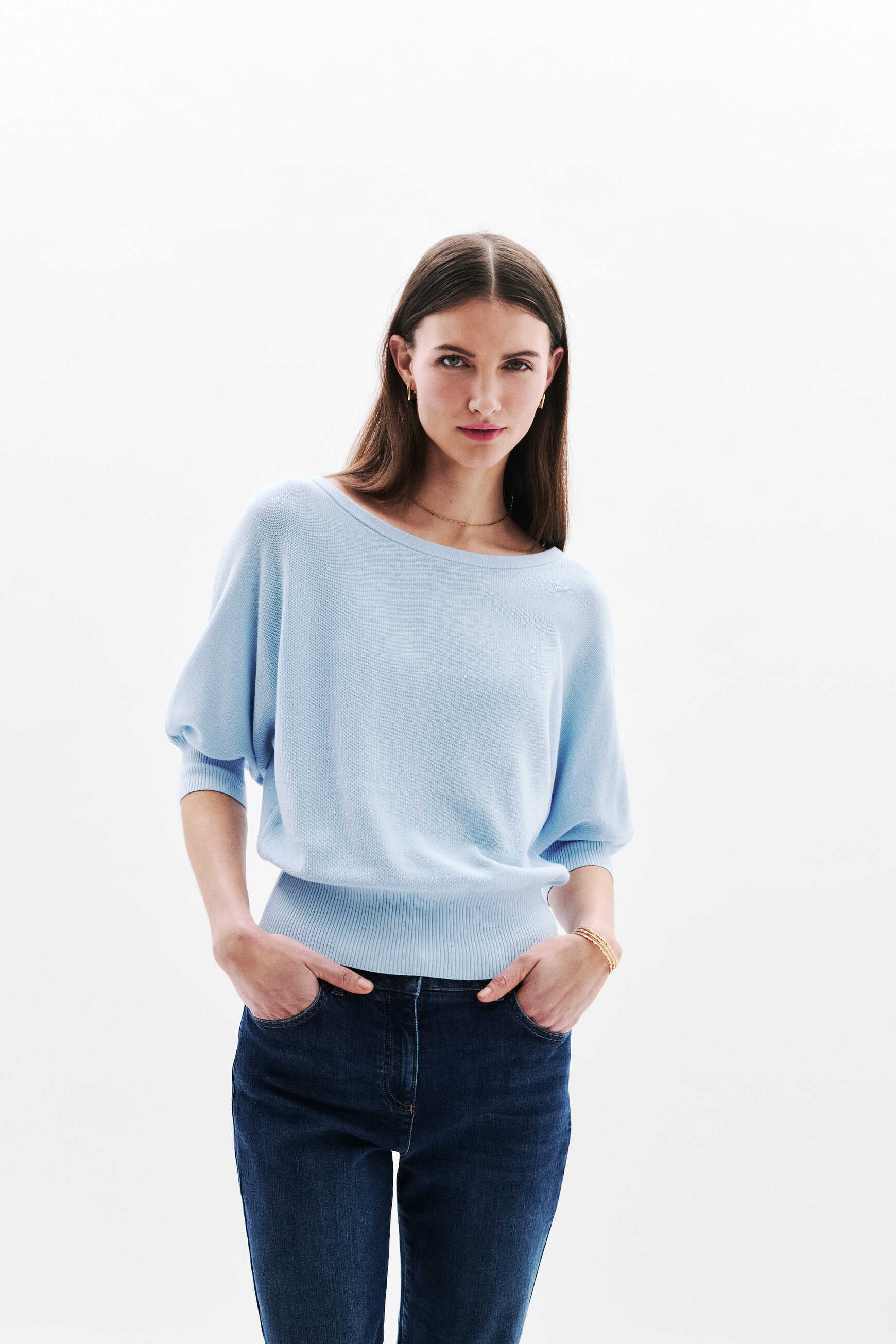 Pull joan oversize bleu ciel femme