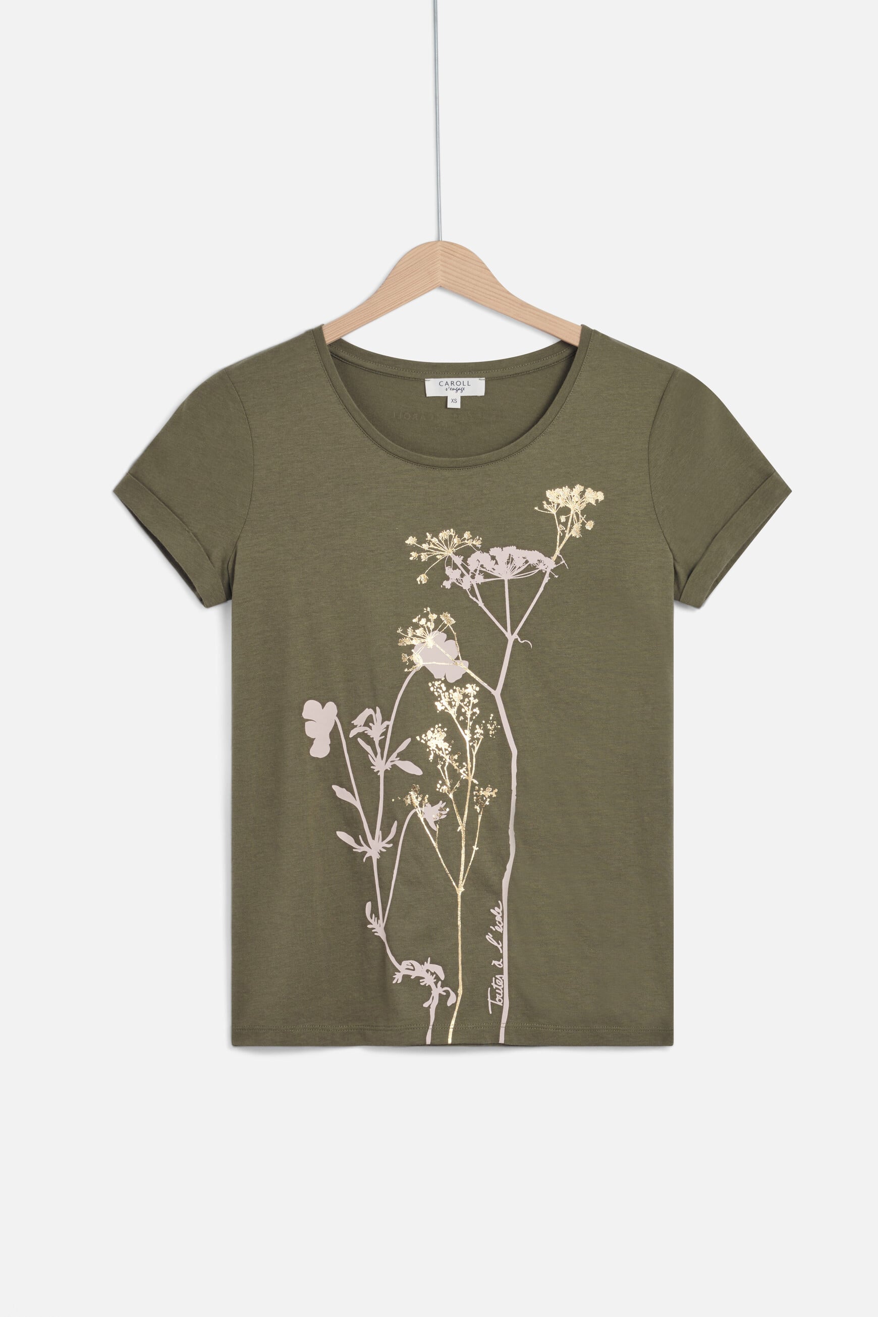 t-shirt maxine vert kaki femme