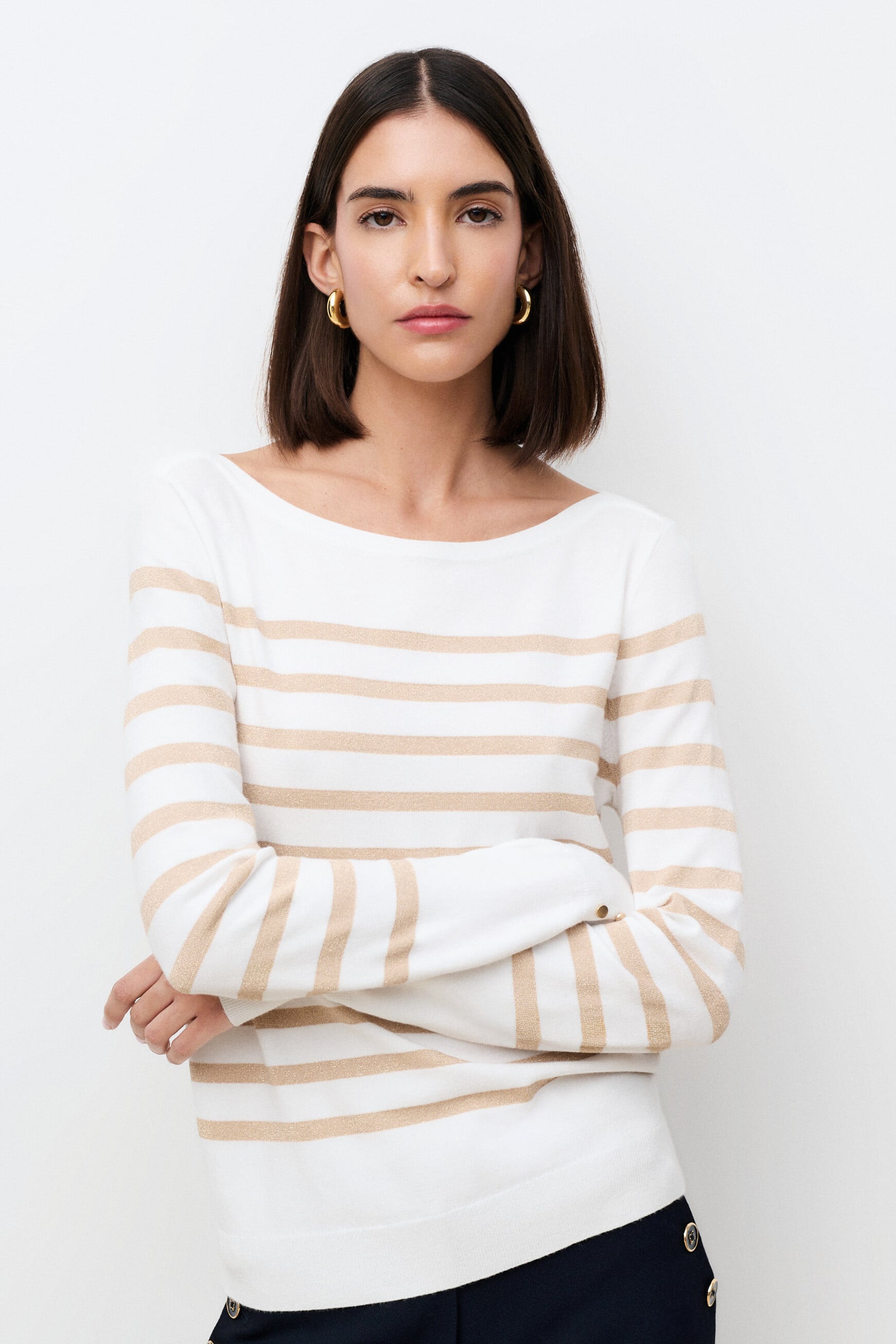 Pull mjulie couleur or femme