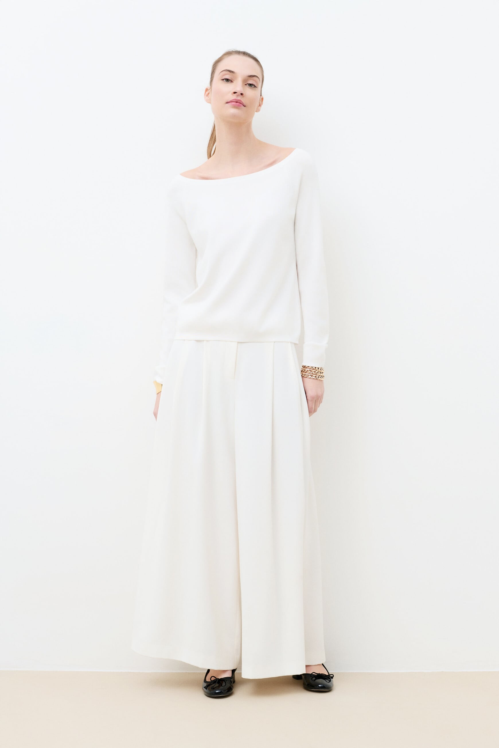 Pull Mtara ecru femme