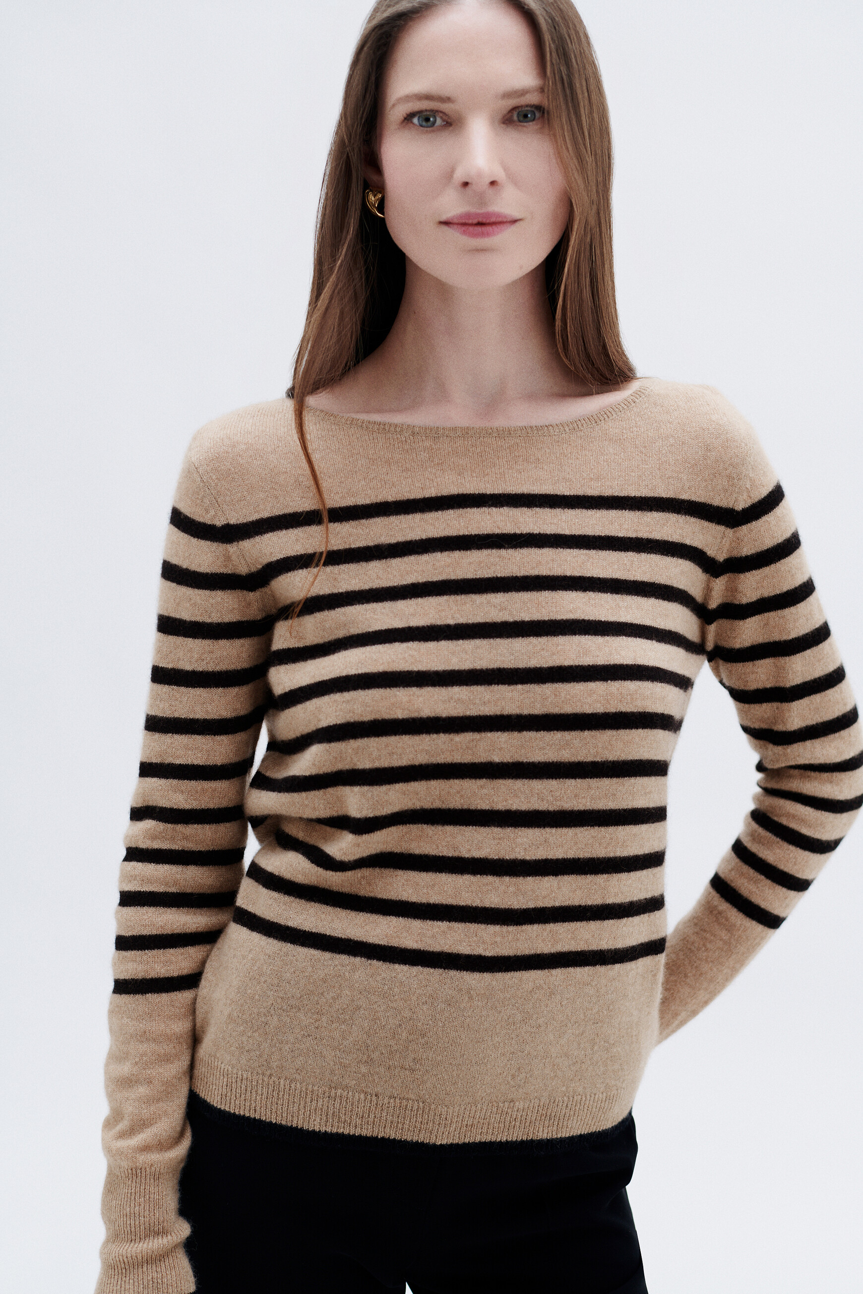 Mzoely 100% cashmere sweater sand woman