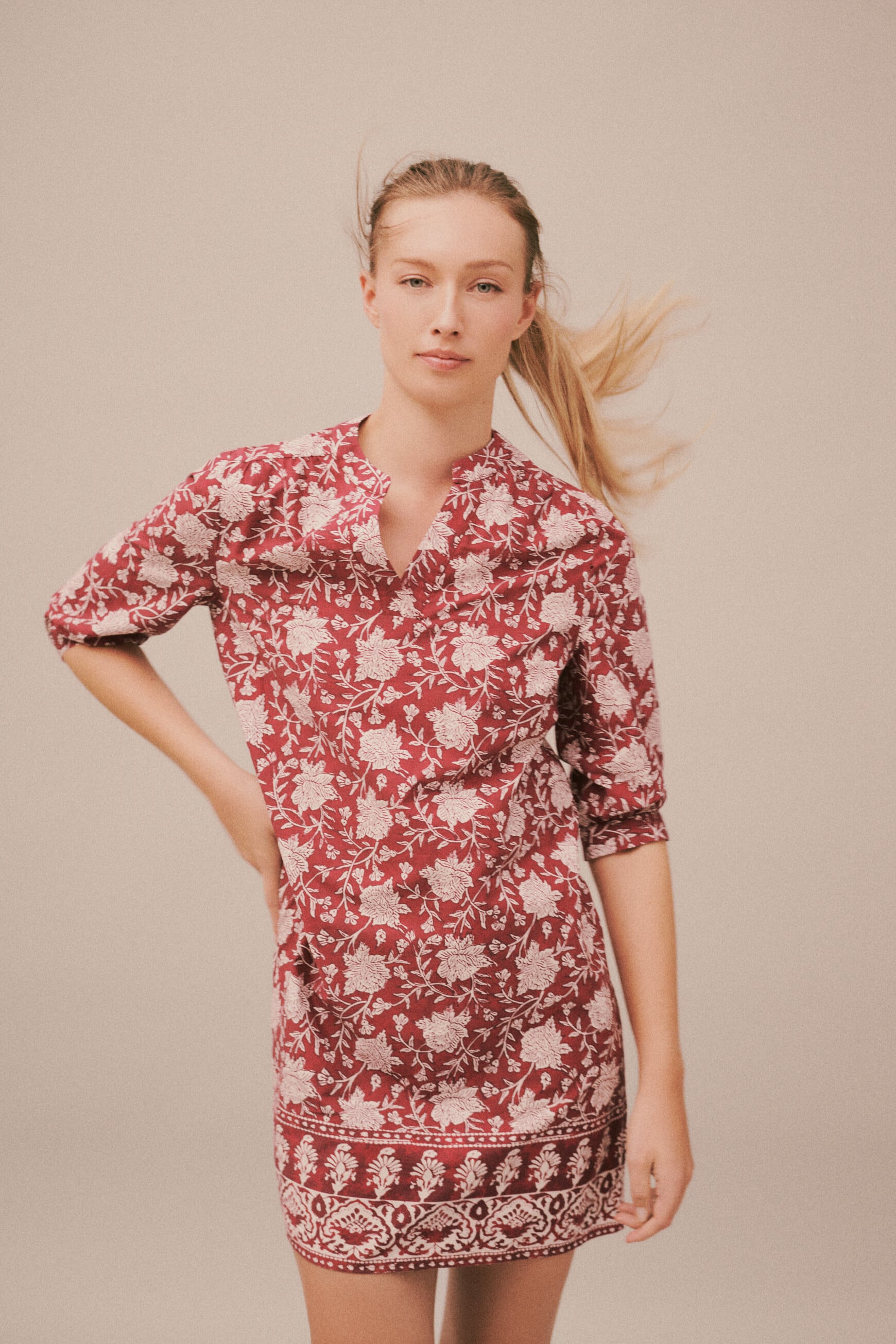 Kleid Rpauline bordeaux damen