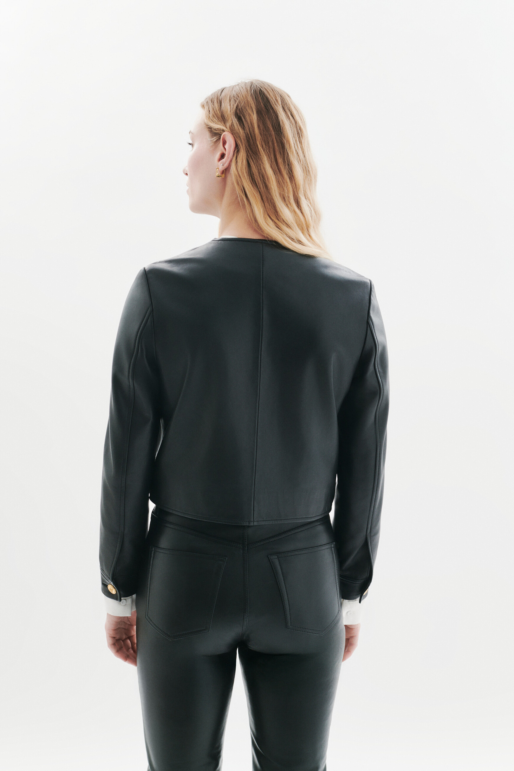 Giubbotto in pelle Varmy nero donna