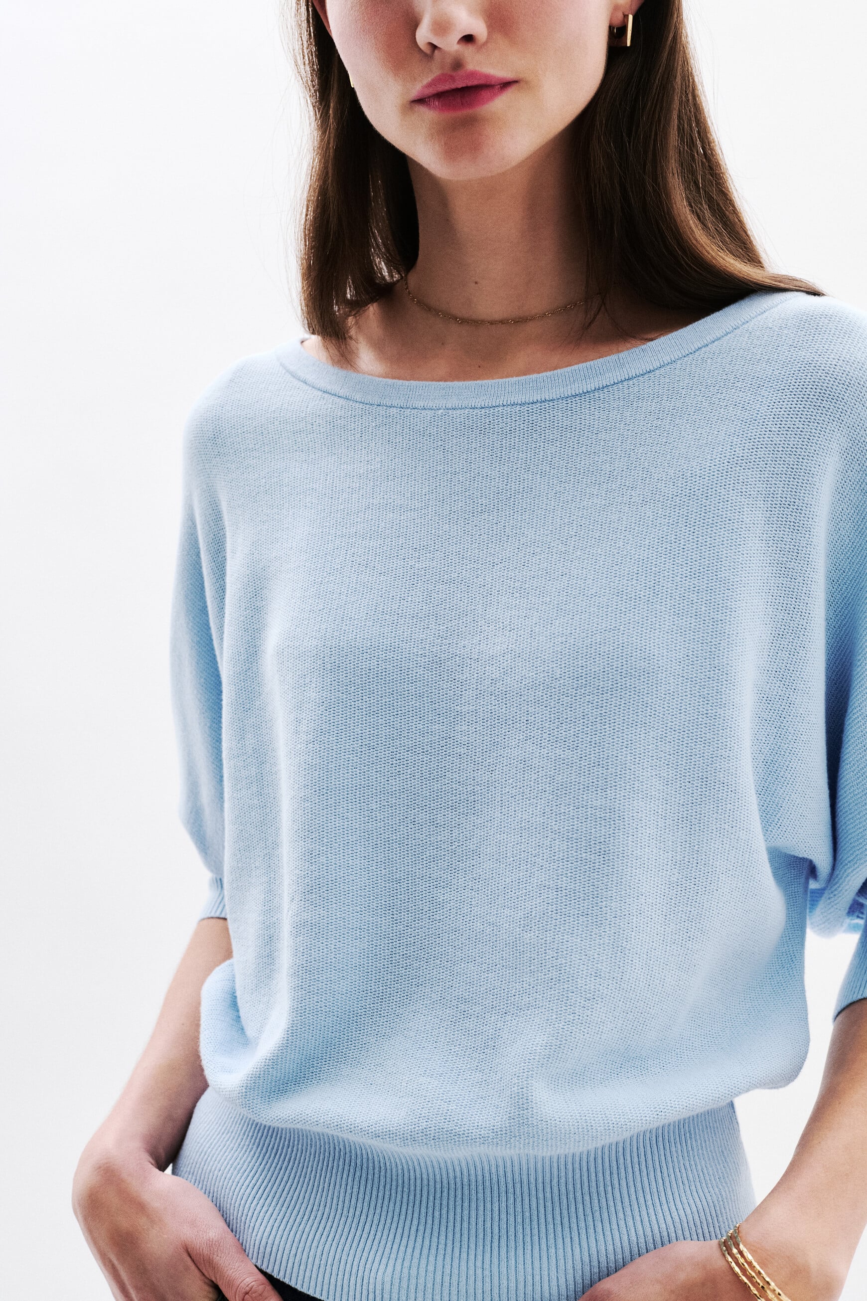 Pull joan oversize bleu ciel femme