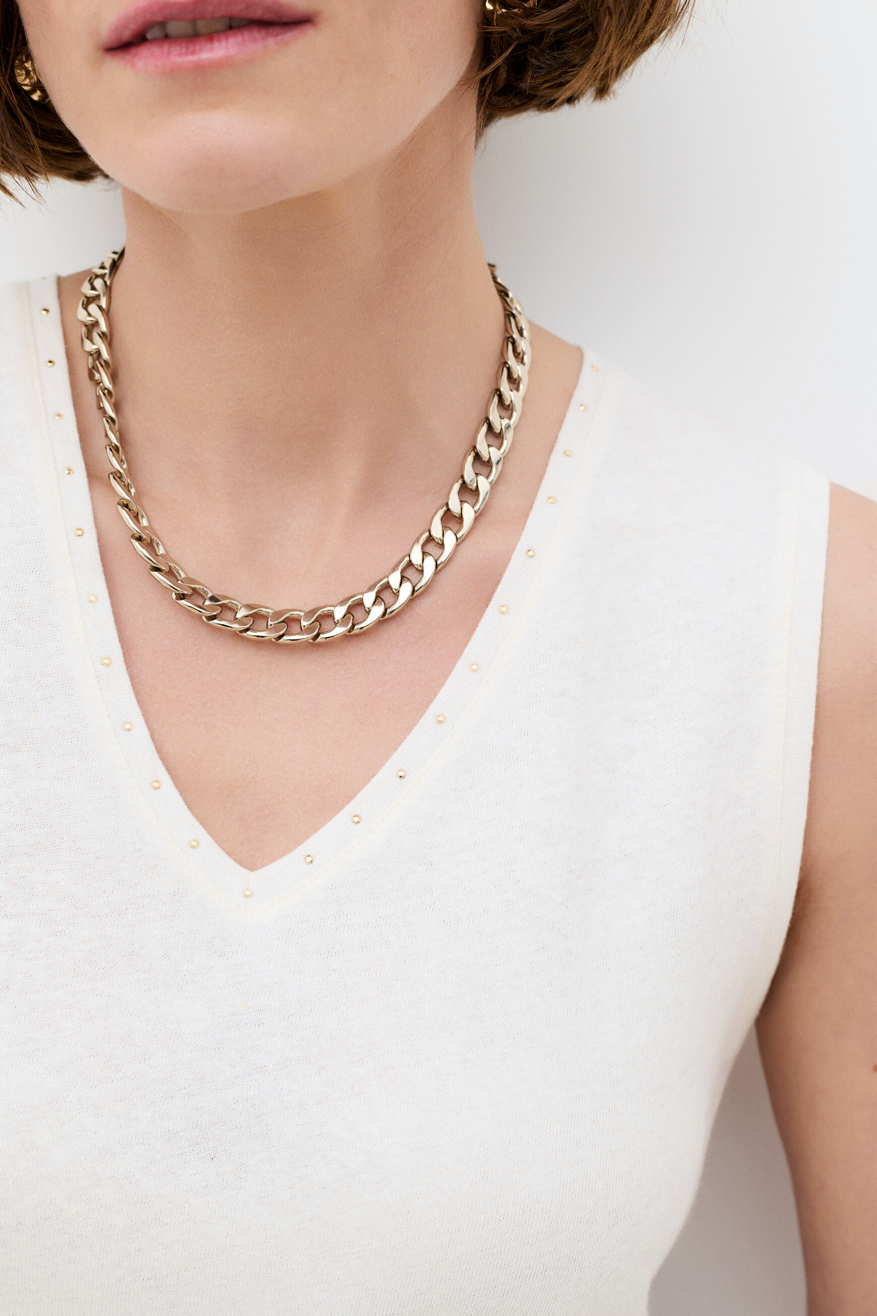 Camiseta Trym-Studs cru mulher