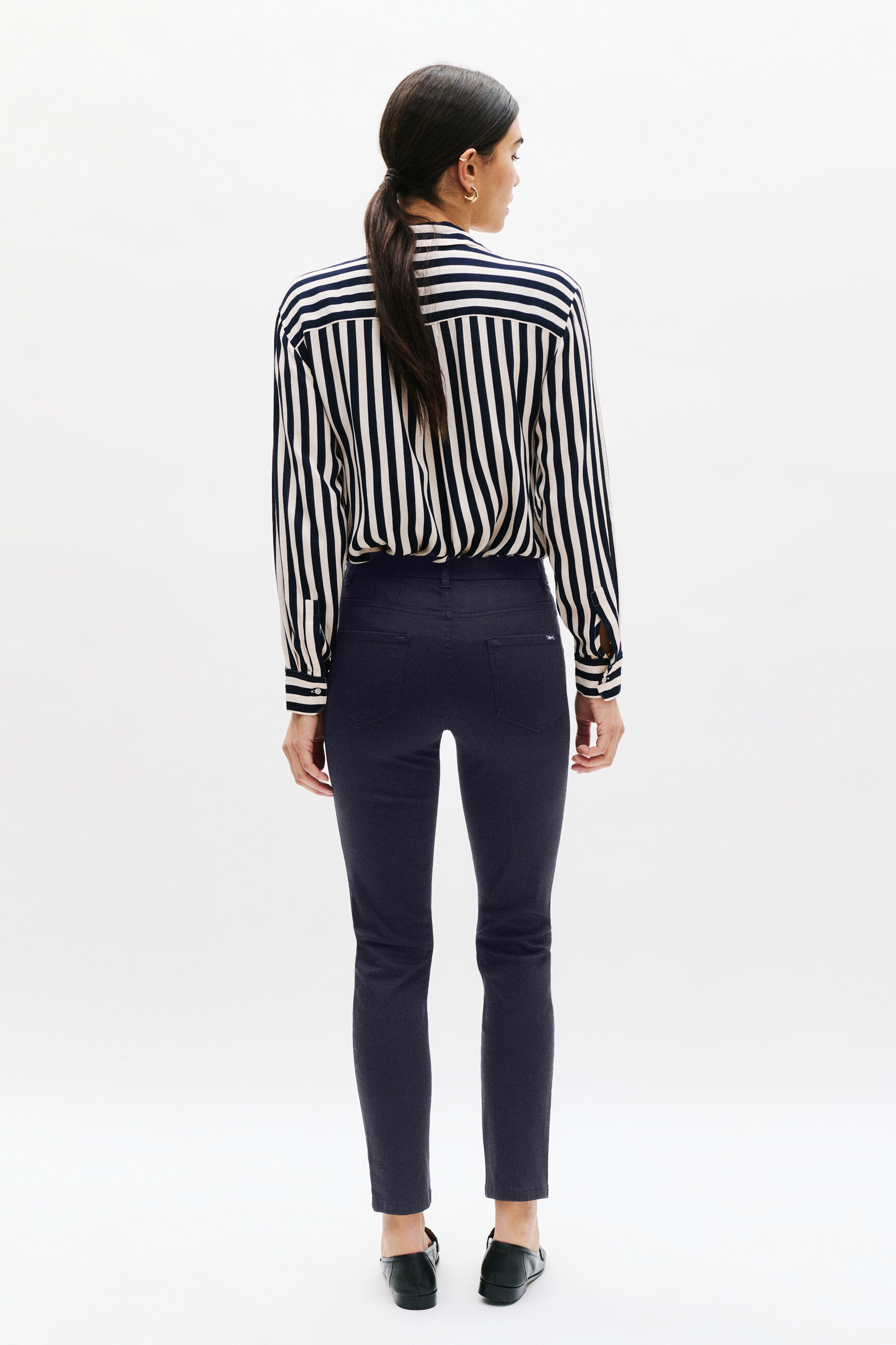 Pantaloni tony blu navy donna